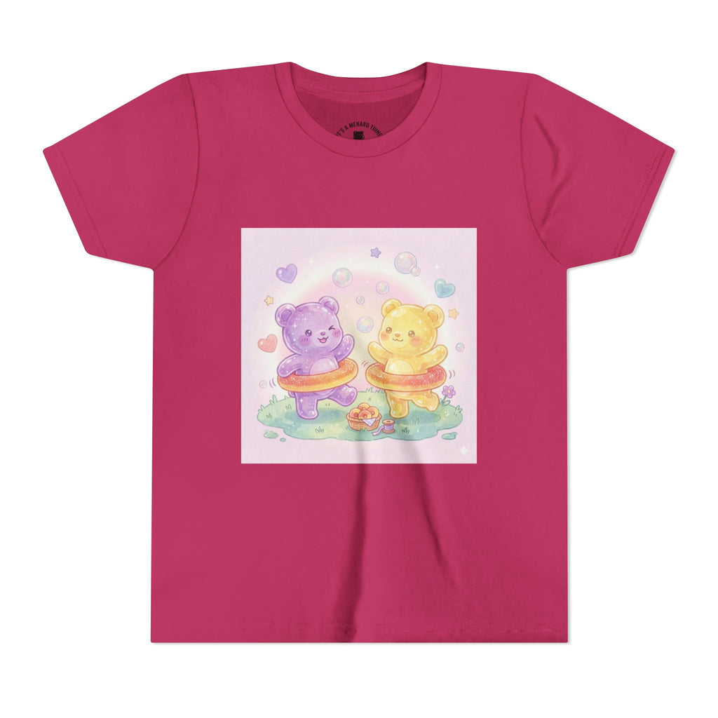 Friendship Peach ring Hula-Hoop Gooey Gummies- Graphic Kids T-Shirt