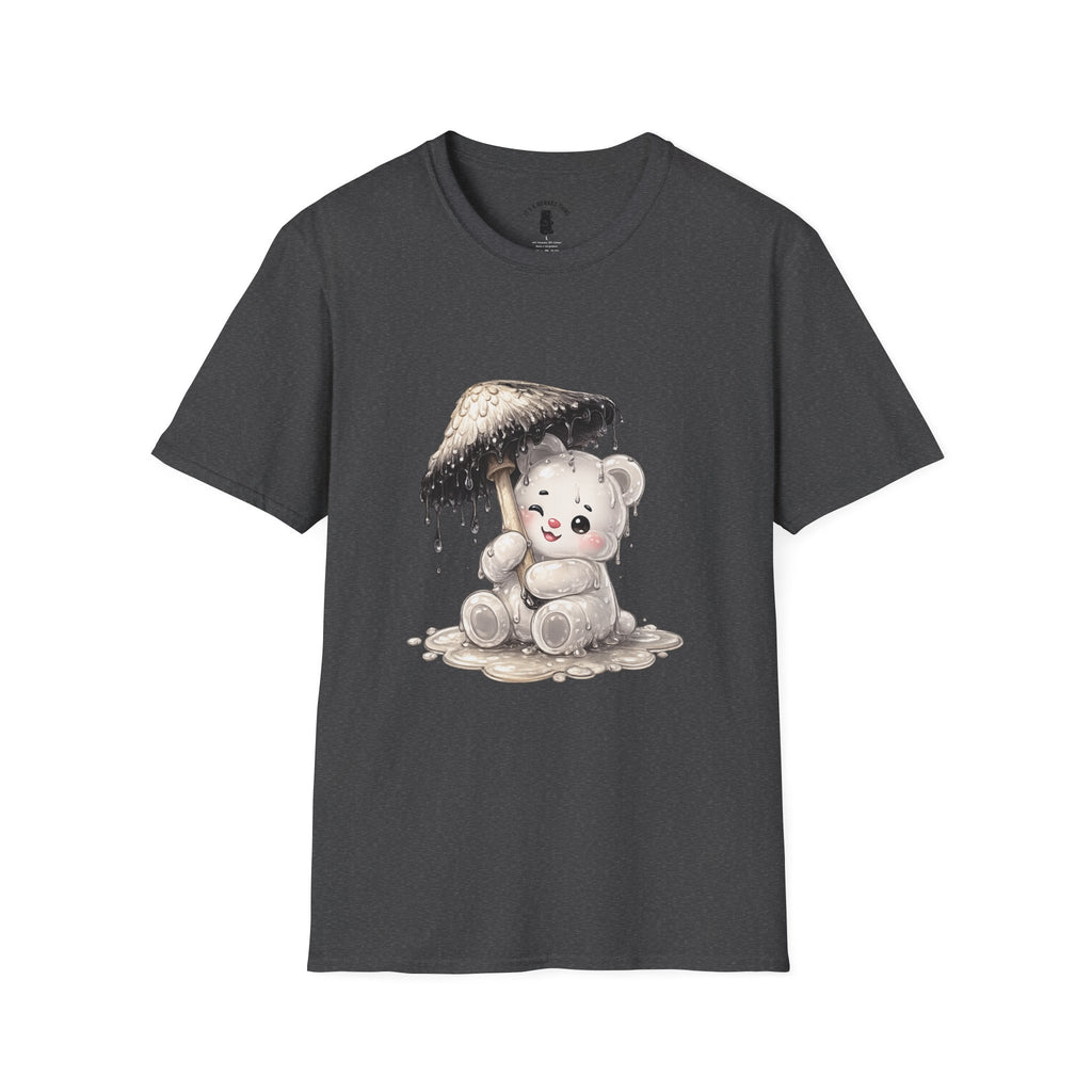 Ink Cap Mushroom Umbrella Special White Oozy Bears Friend- Graphic Shirt