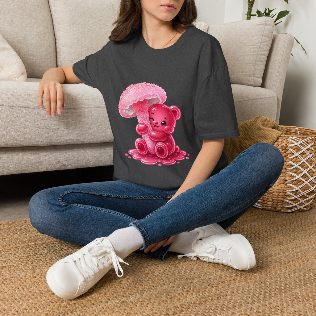 Rare Pink Mushroom Umbrella, Oozy Bear Gummy Friend- Graphic Shirt