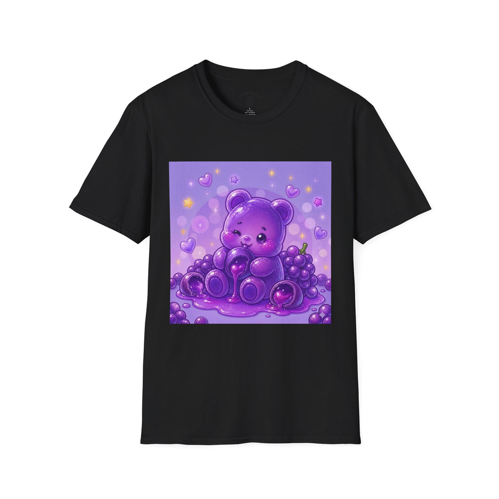 Gooey Purple Grape Gummy Bear  – Kawaii Teddy Graphic Tee
