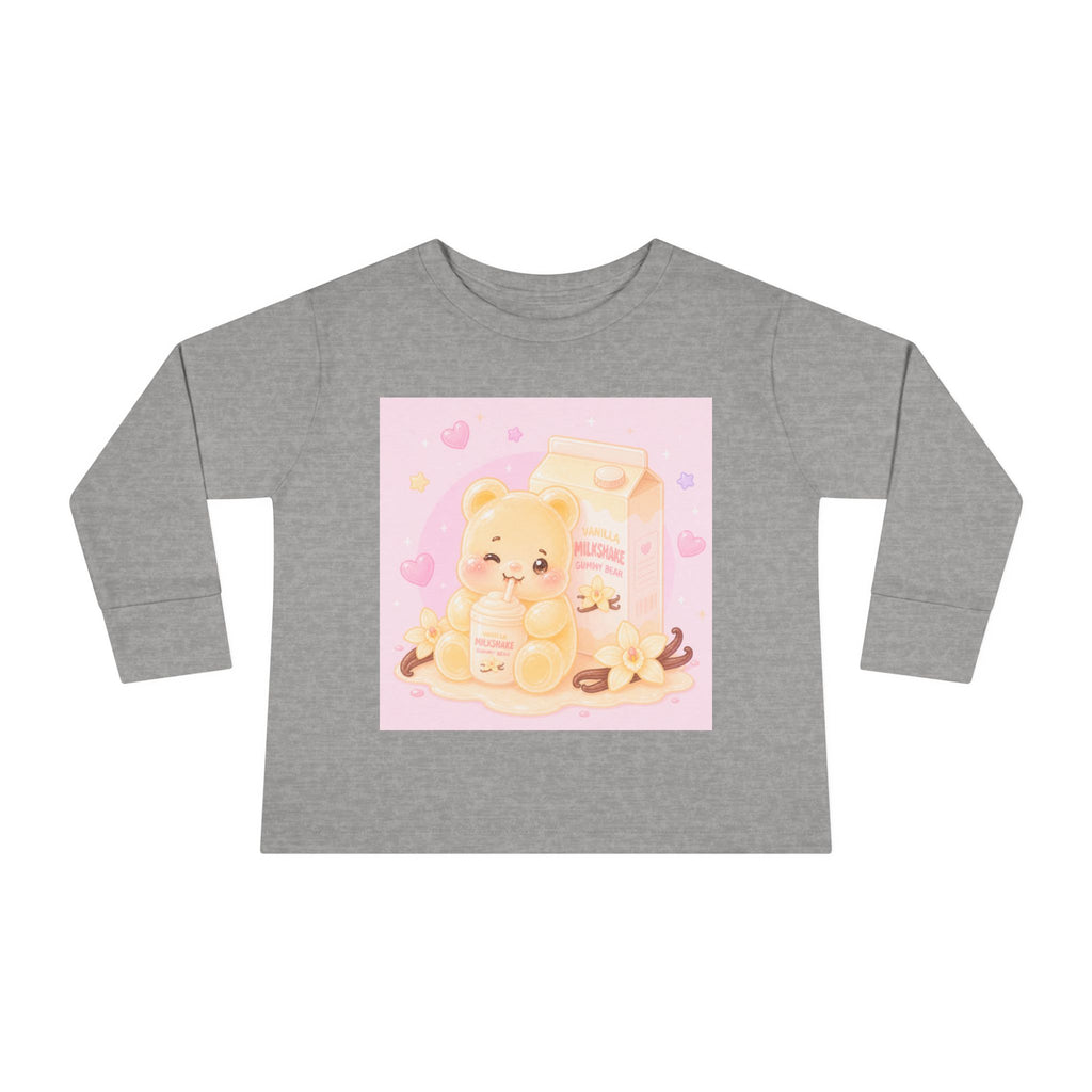 Vanilla Milkshake Oozy Bear Friend- Graphic Long Sleeve Shirt