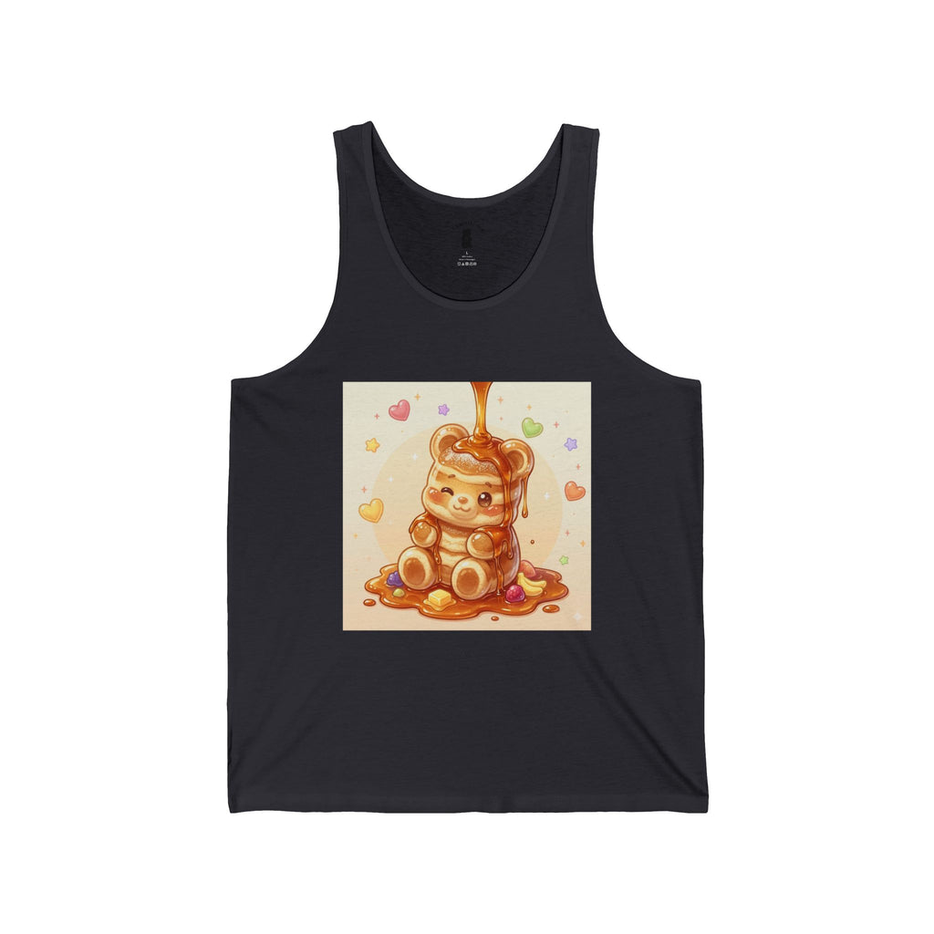 Fluffy Thick Pancake Baby, Golden Gooey Gummy Bear- Cute Illustration Tank Top