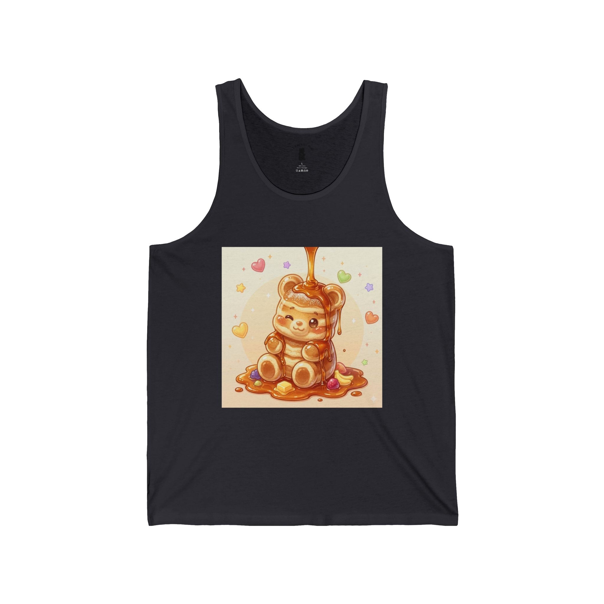 Fluffy Thick Pancake Baby, Golden Gooey Gummy Bear- Cute Illustration Tank Top