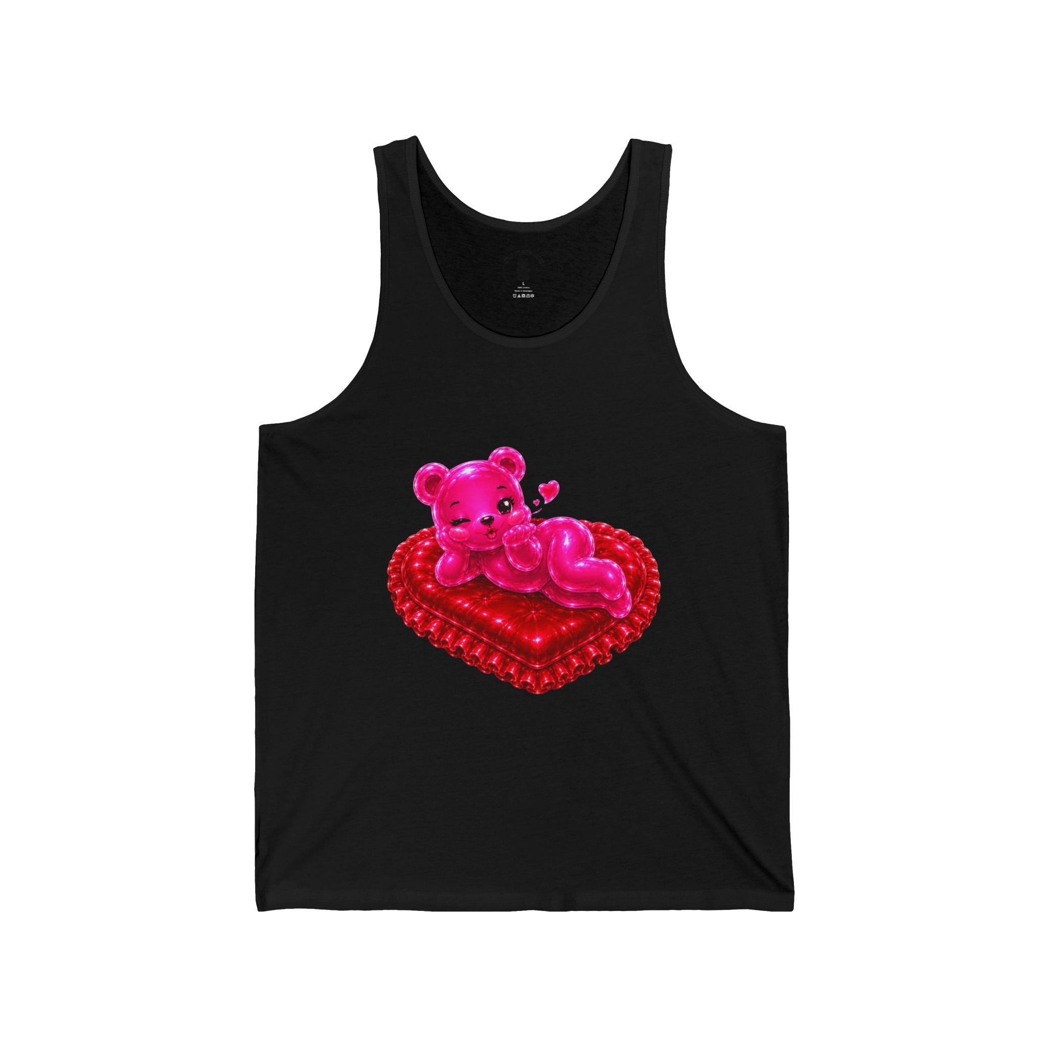 Valentine Special Pink Oozy Bear Friend- Graphic Tank Top (Adult Only!)