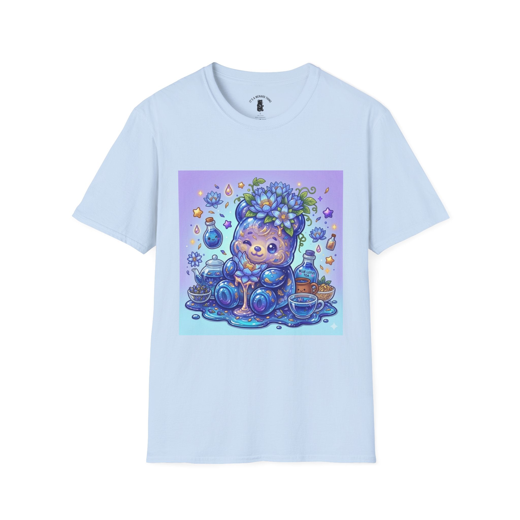 Blue Lotus Tea, Exotic Gooey Gummy Bear — Kawaii Graphic T-Shirt