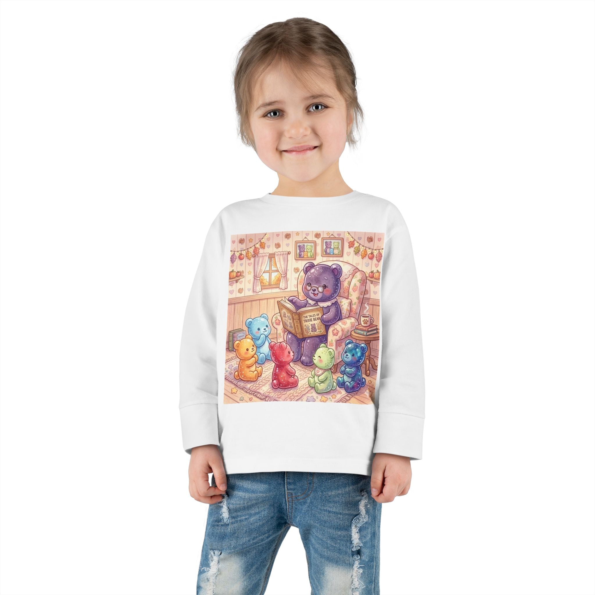 Nana Oozy Gummy Bear Story Time- Graphic Long Sleeve Shirt