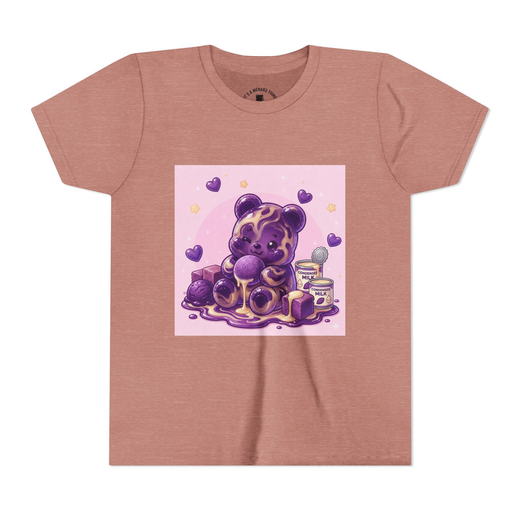 Ube & Condensed Milk Snack roll Gooey Gummy Bear Graphic Youth T-Shirt