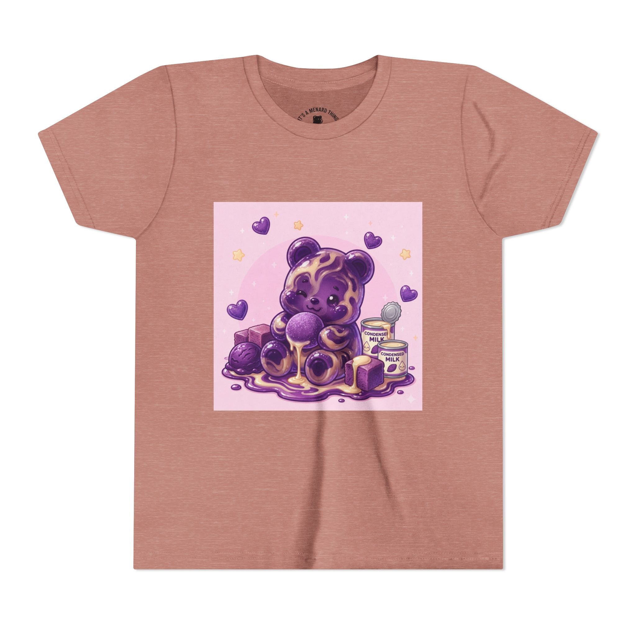 Ube & Condensed Milk Snack roll Gooey Gummy Bear Graphic Youth T-Shirt