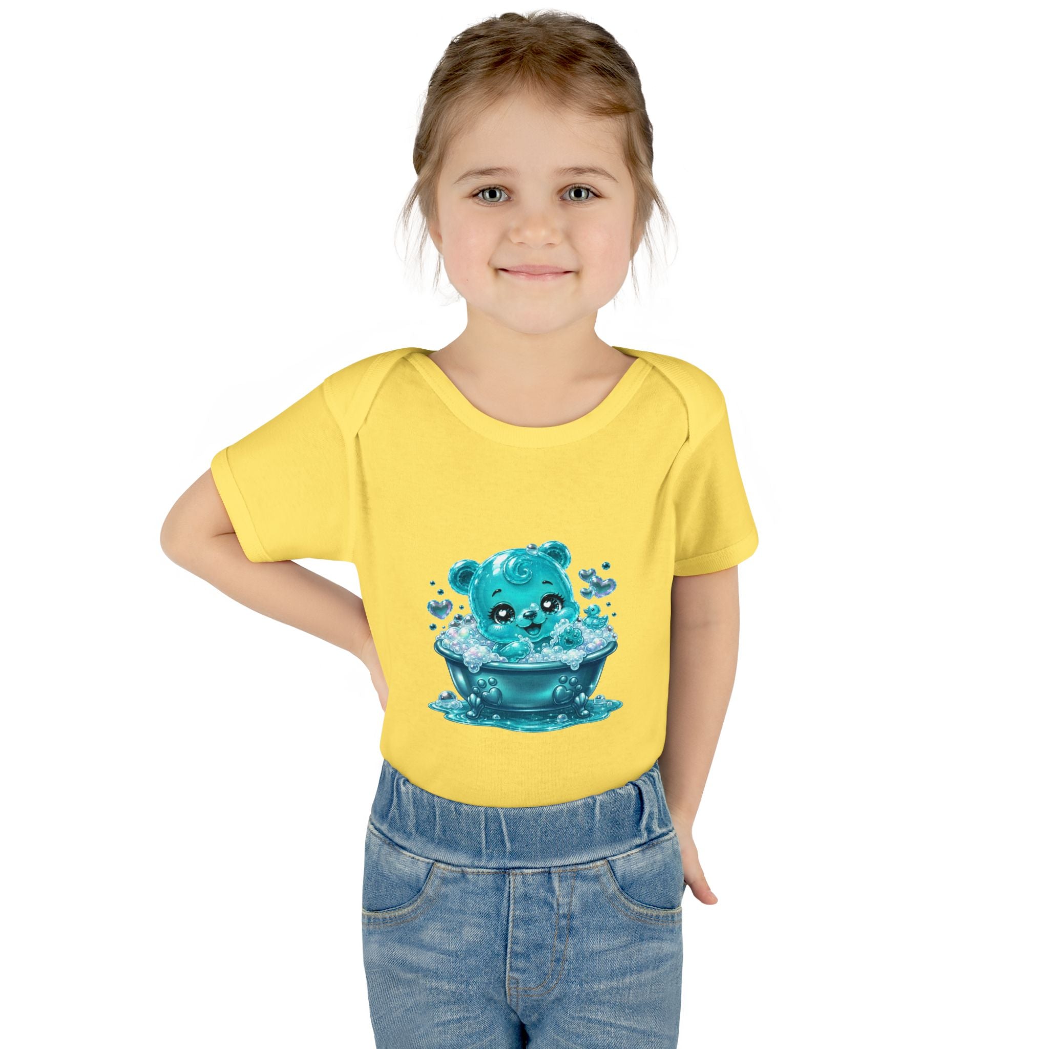 Adorable Bubble Bath Oozy Baby Gummy Bear Cutie Addition- Graphic Onesie