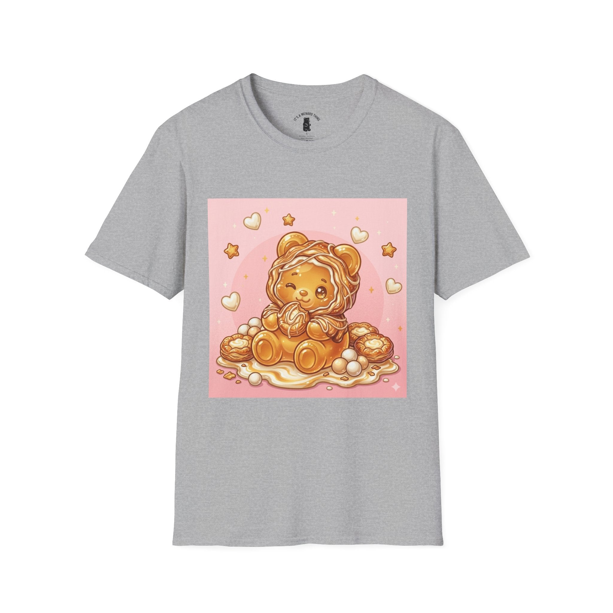 Cute Cheese Danish Gooey Gummy Bear — Kawaii Graphic T-Shirt