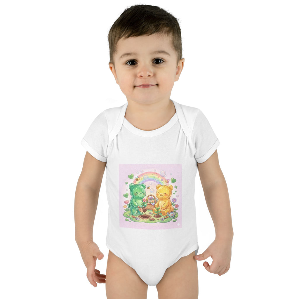 Infant Bodysuit — Gooey Gummy Bears Gardening Baby Onesie