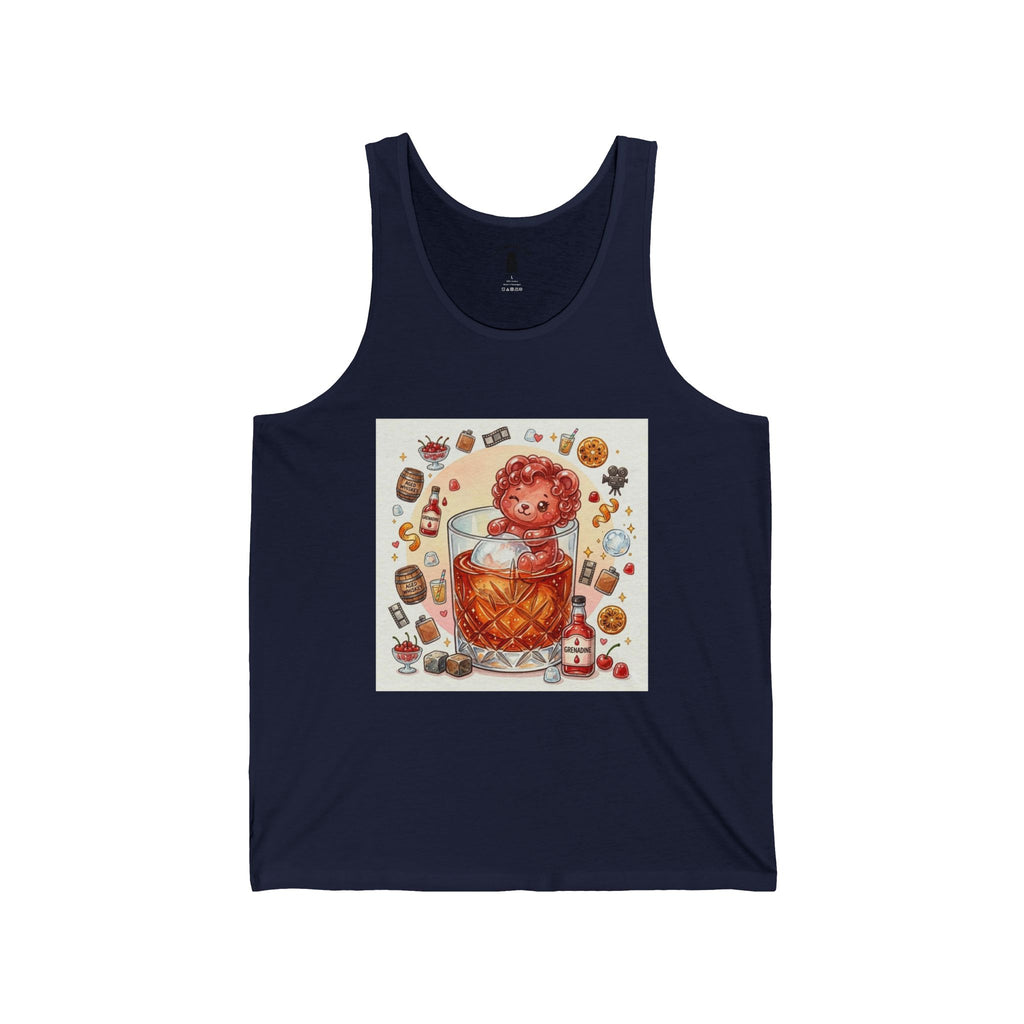 Whimsical Shirely Temple Cocktail Special, Boozey Gooey Gummy Bear— Kawaii Graphic Tank Top