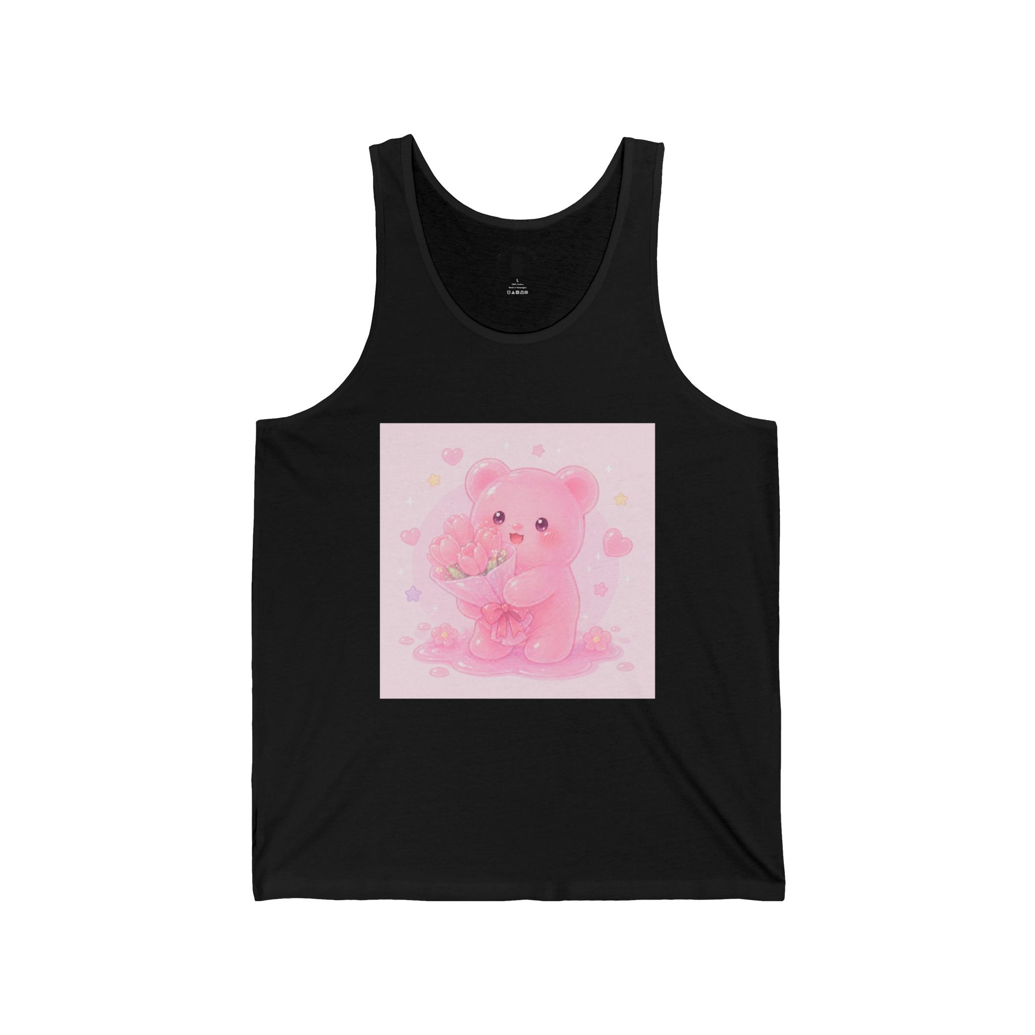 Valentine Flowers for You, Pink Gooey Floral Gummy Bear - Cute Graphic Tank Top