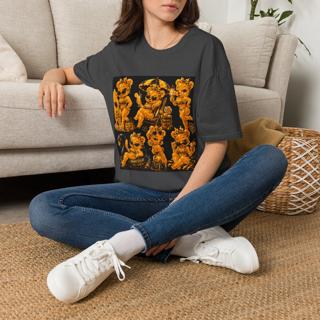 Vintage Style Oozy Bear Beach Babe Pin Up- Adult Graphic Shirt (18+)