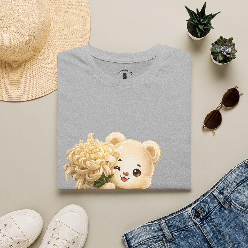 Chrysanthemum Special, Cream Oozy Bear Friend Special Flower Additon- Graphic Shirt