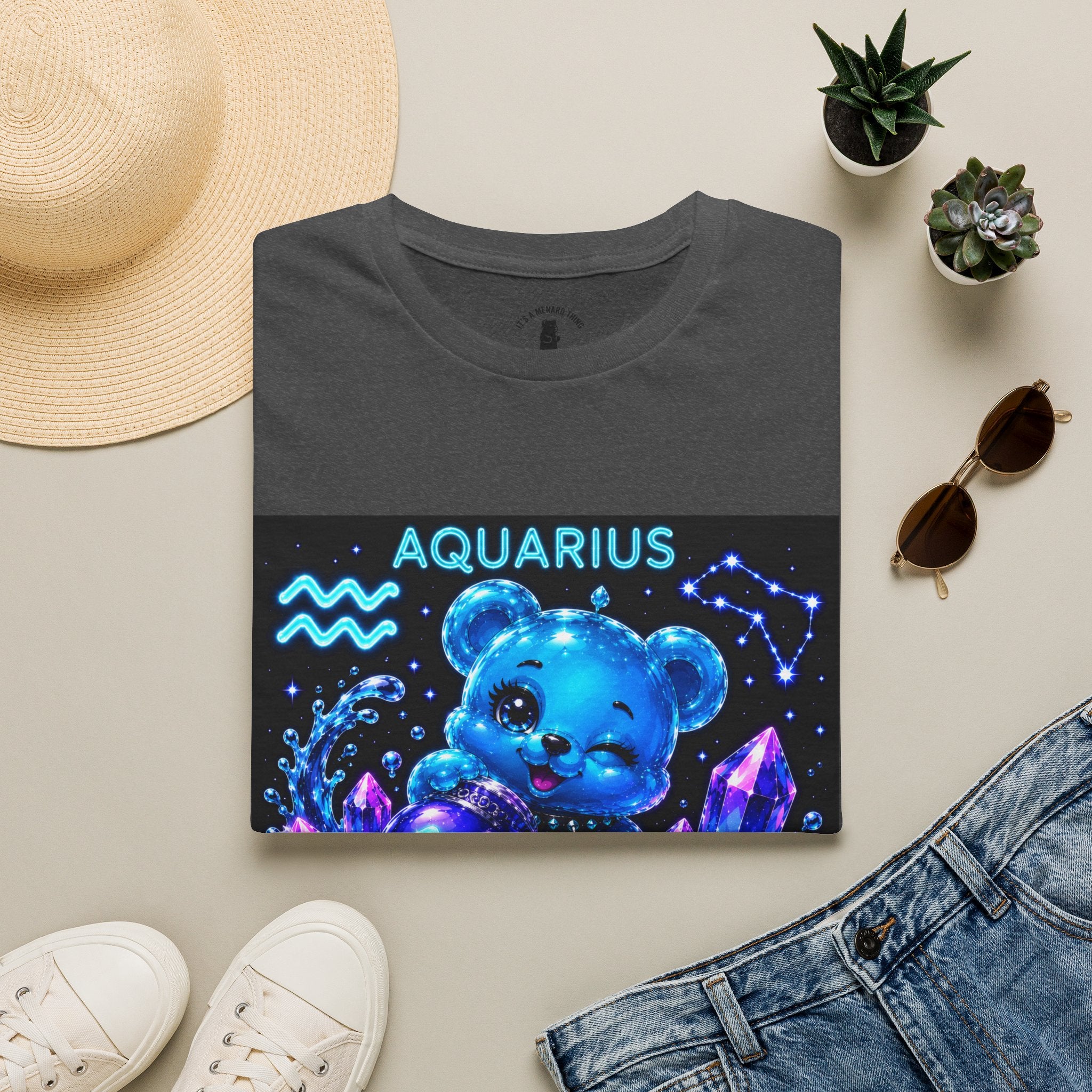 Aquarius Zodiac Astrology Oozy Bear Friend Special Addition- Graphic Shirt