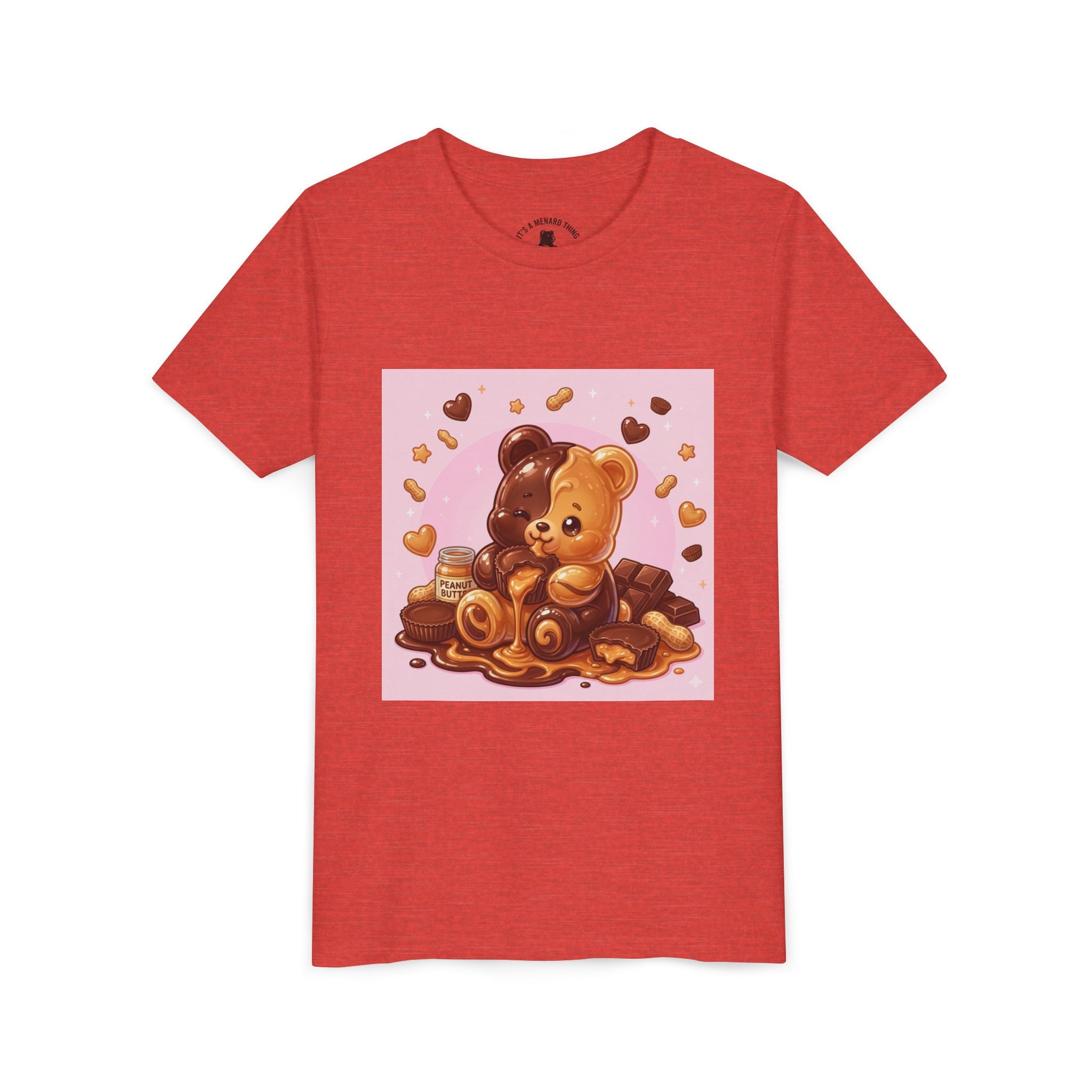 Kids Chocolate & Peanut Butter candy Gooey Gummy Youth Short Sleeve Shirt