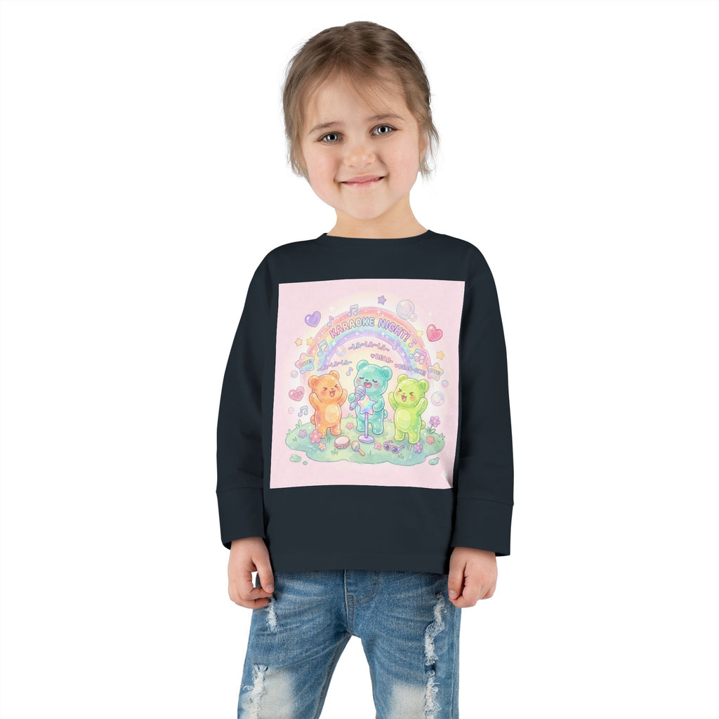 Karaoke Day, Oozy Bear Gummy Group Hang Out- Graphic Long Sleeve Shirt