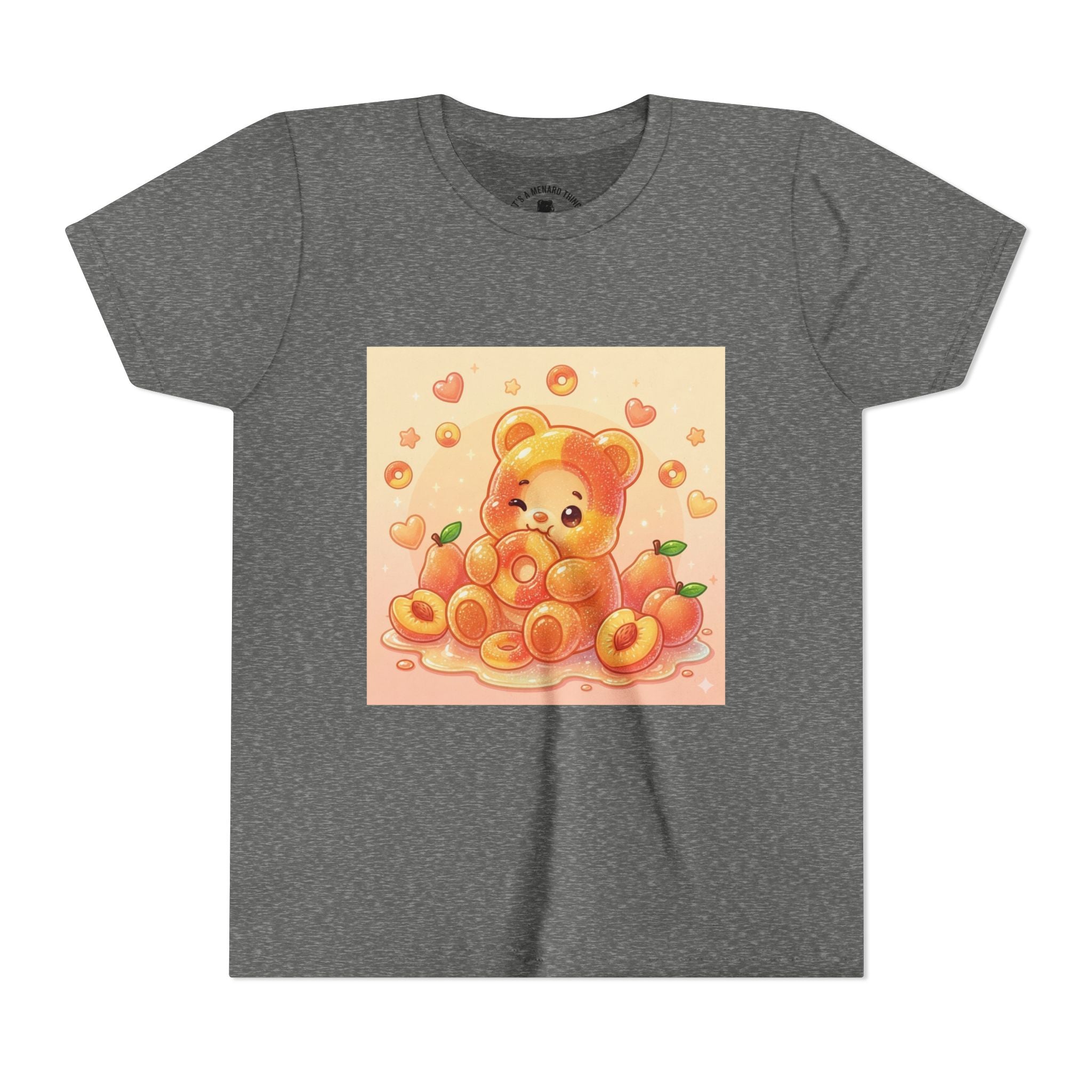 Peach Ring Gooey Gummy Bear Kids Short Sleeve Shirt