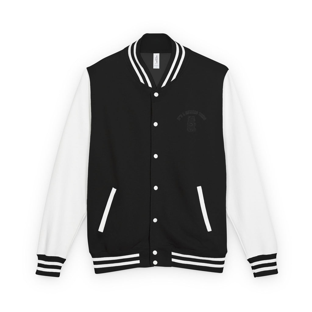 White Ghost Pipe Custer, Oozy Bears Mushroom Special- Letterman Graphic Jacket