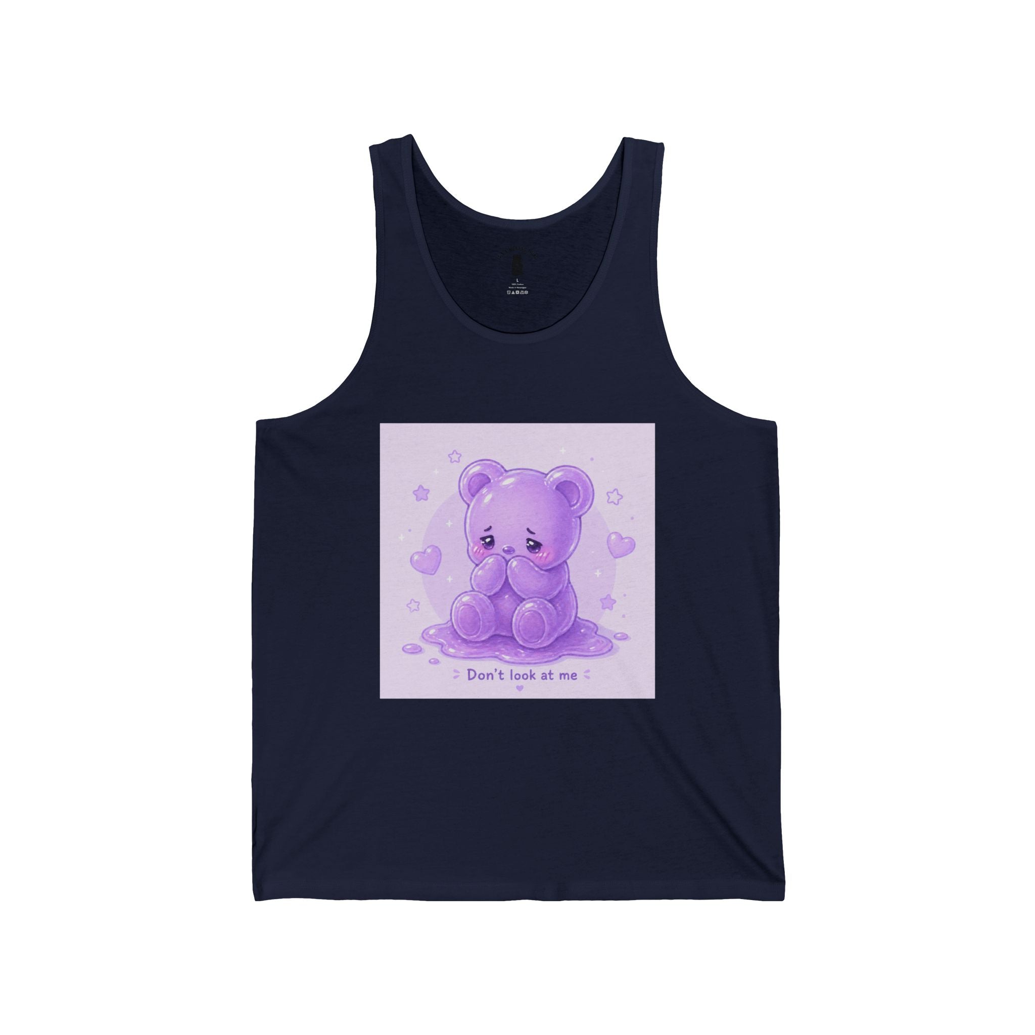 Purple Shy Gooey Gummy Bear  – Kawaii Graphic Tank top