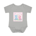 Baby Bodysuit — Pastel Blue & Pink Gooey Gummy Bears Cute Newborn Onesie