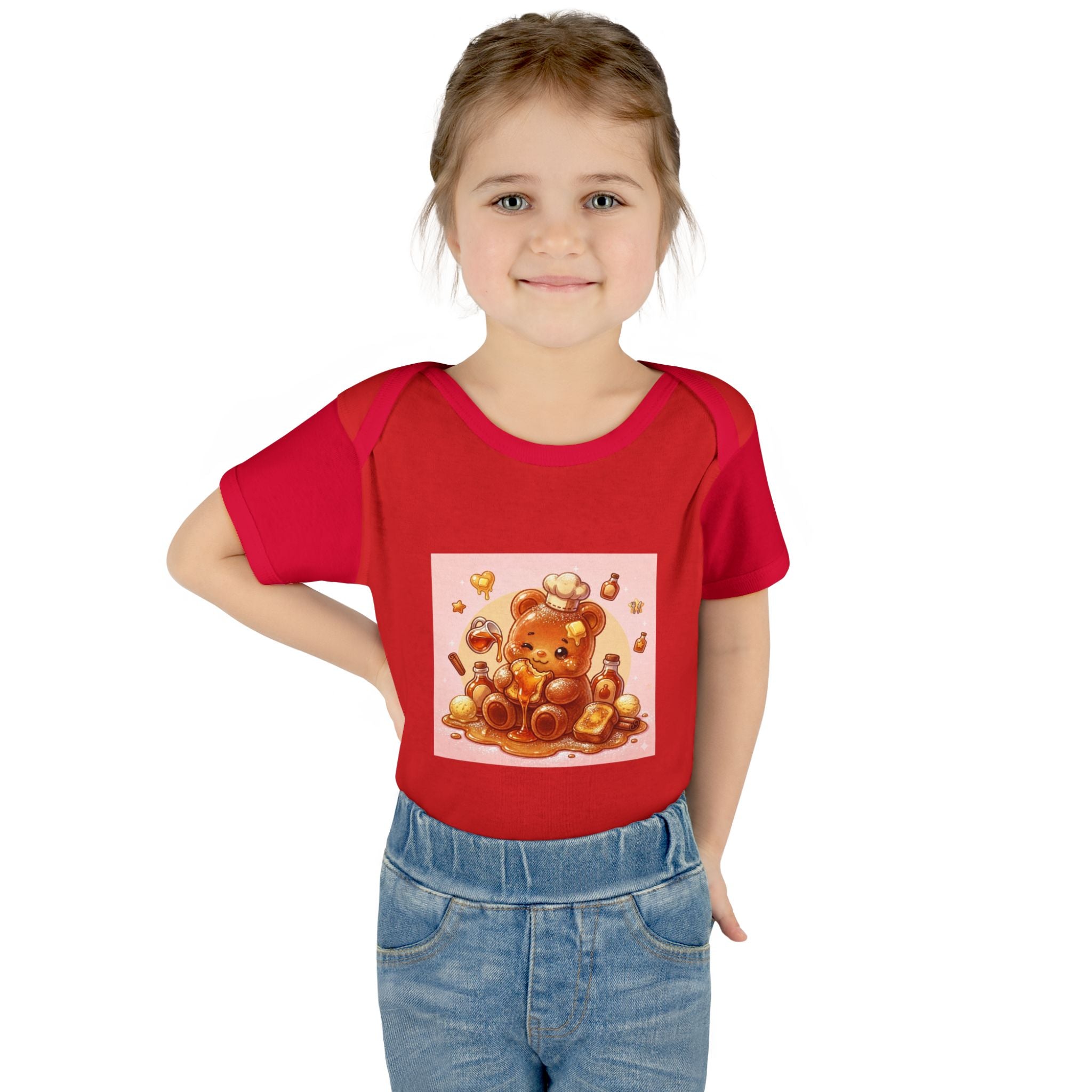 French Toast Gooey with Syrup Gummy Bear & Hearts Design