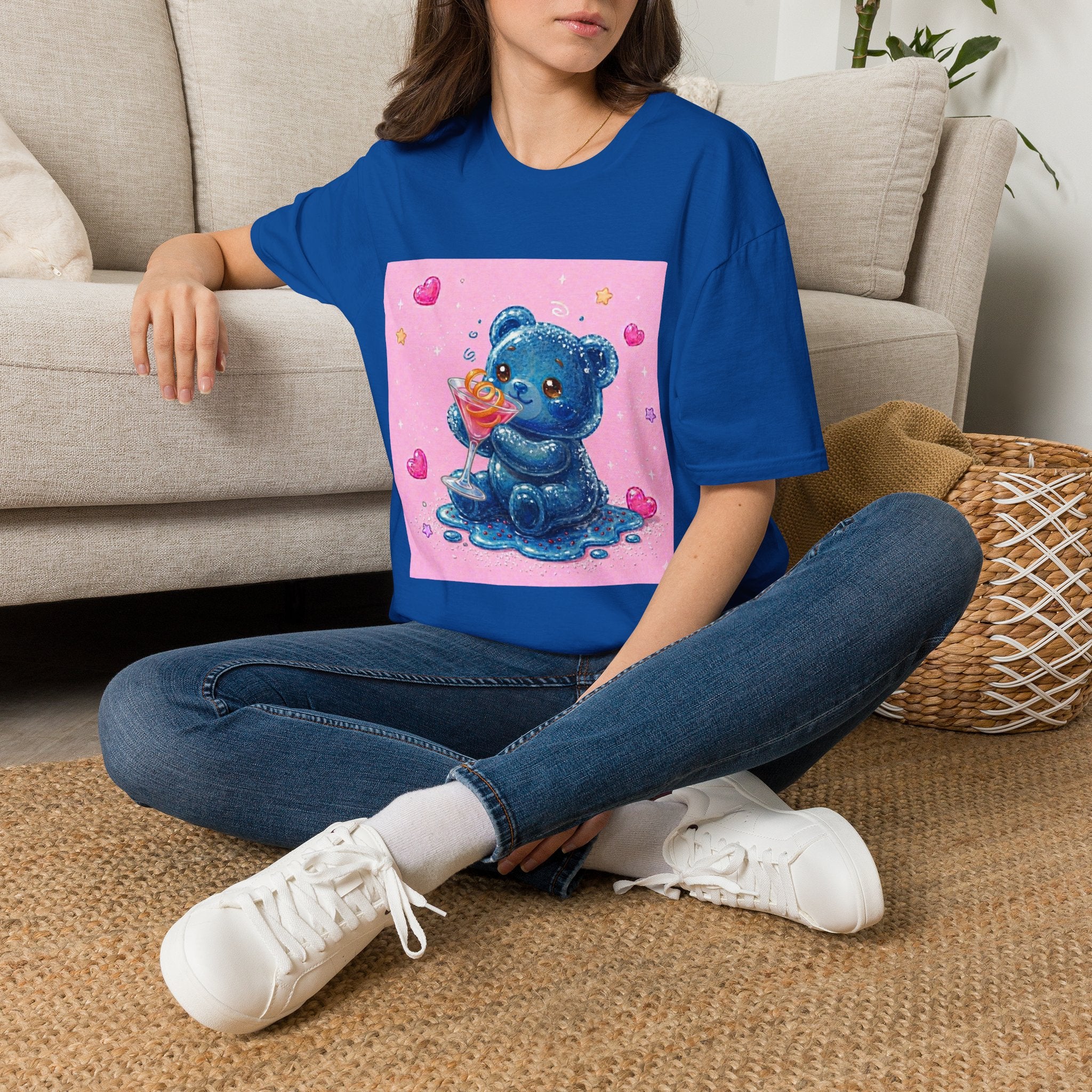 Special Cosmo Delight, Blue Oozy Boozy Gummy Bear Drinking Pal- Graphic Shirt