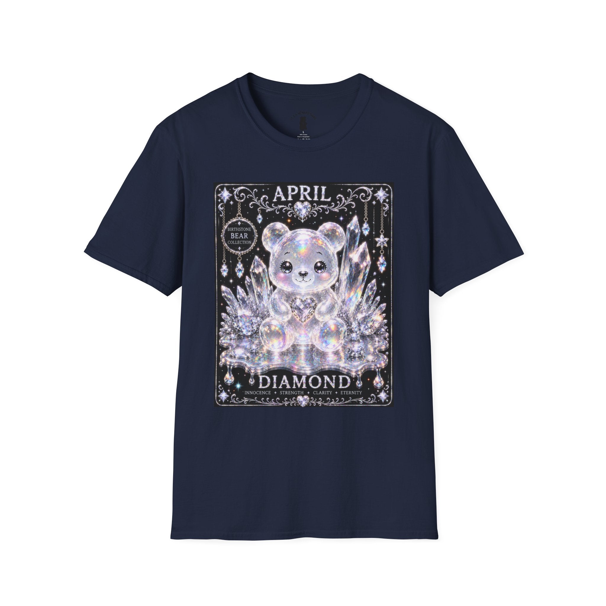 April, Diamond Birthstone Crystal Oozy Bear Friend Special Addition- Graphic Shirt