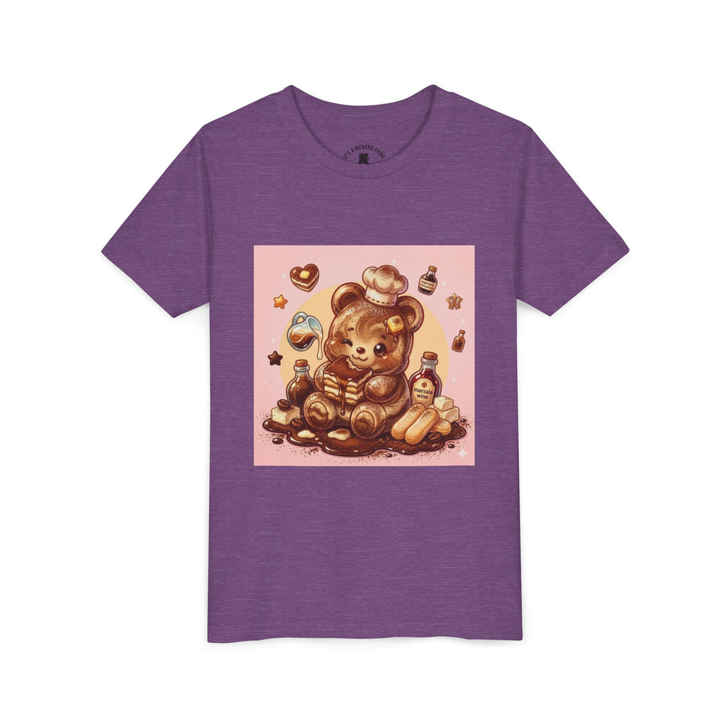 Tiramisu Gooey Gummy Chef Bear Graphic Youth T-Shirt