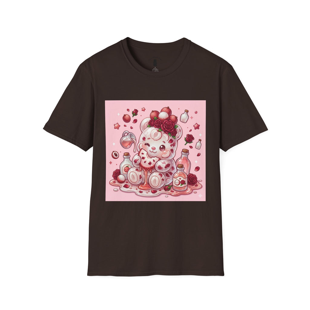 Rose Lychee berry Exotic fruit Gooey Gummy Bear — Kawaii Graphic T-Shirt
