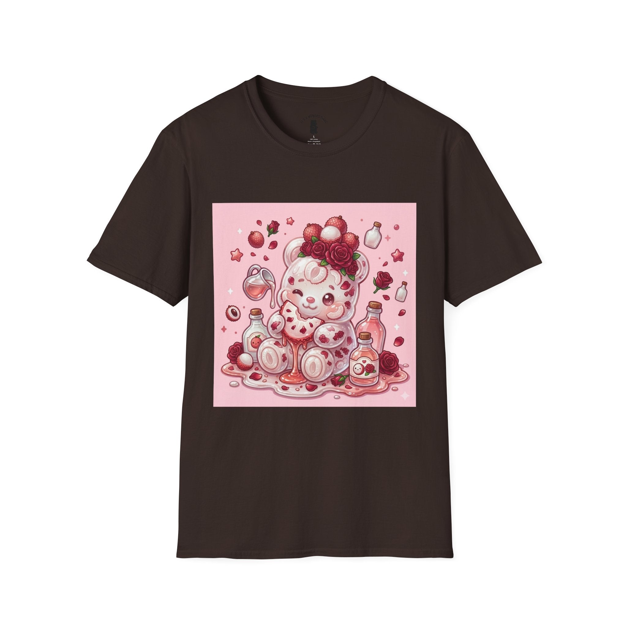 Rose Lychee berry Exotic fruit Gooey Gummy Bear — Kawaii Graphic T-Shirt