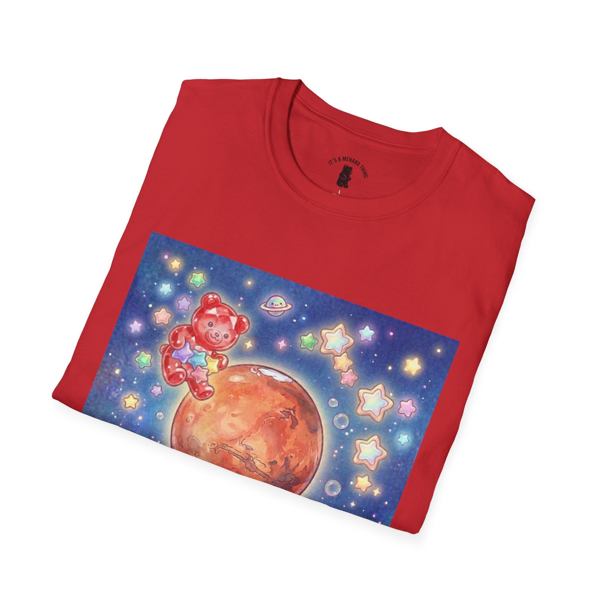 Think of Mars, Red Crystal Gooey Gummy Bear — Space Graphic T-Shirt