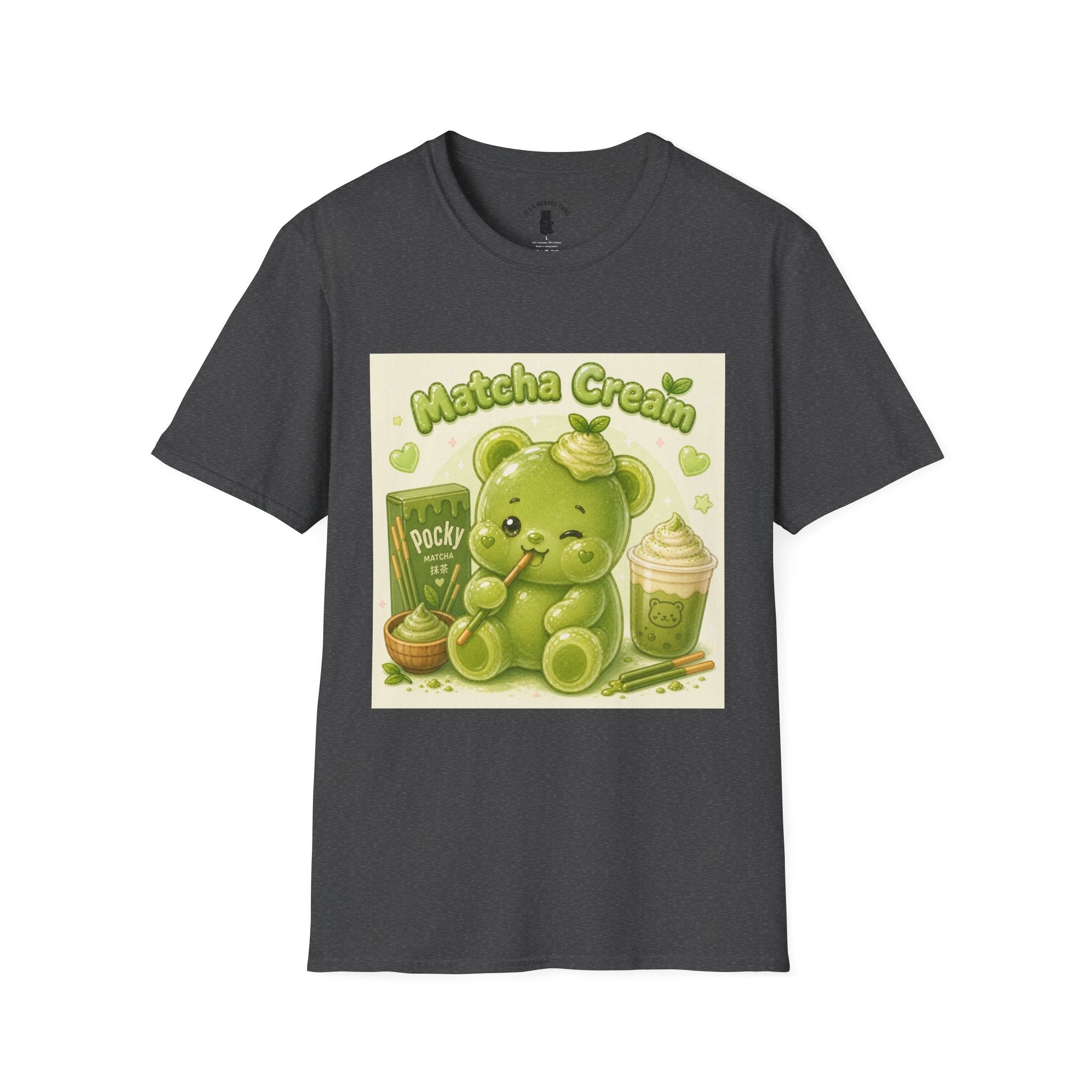 Matcha Cream Gooey Gummy Bear — Cute Green Tea Kawaii Graphic Tee