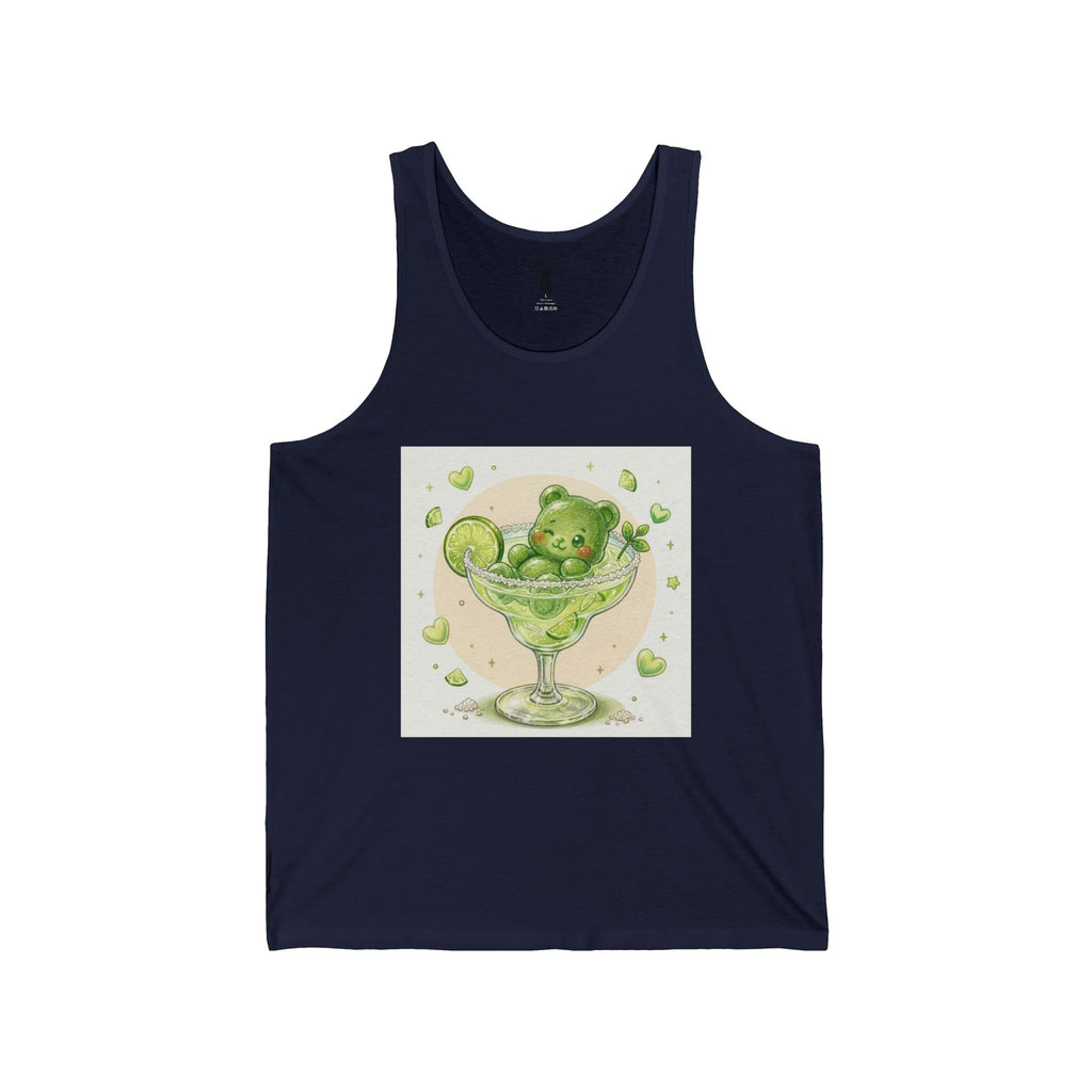 Lime Margarita Special, Green Boozy Gooey Gummy Bear — Kawaii Graphic Tank Top