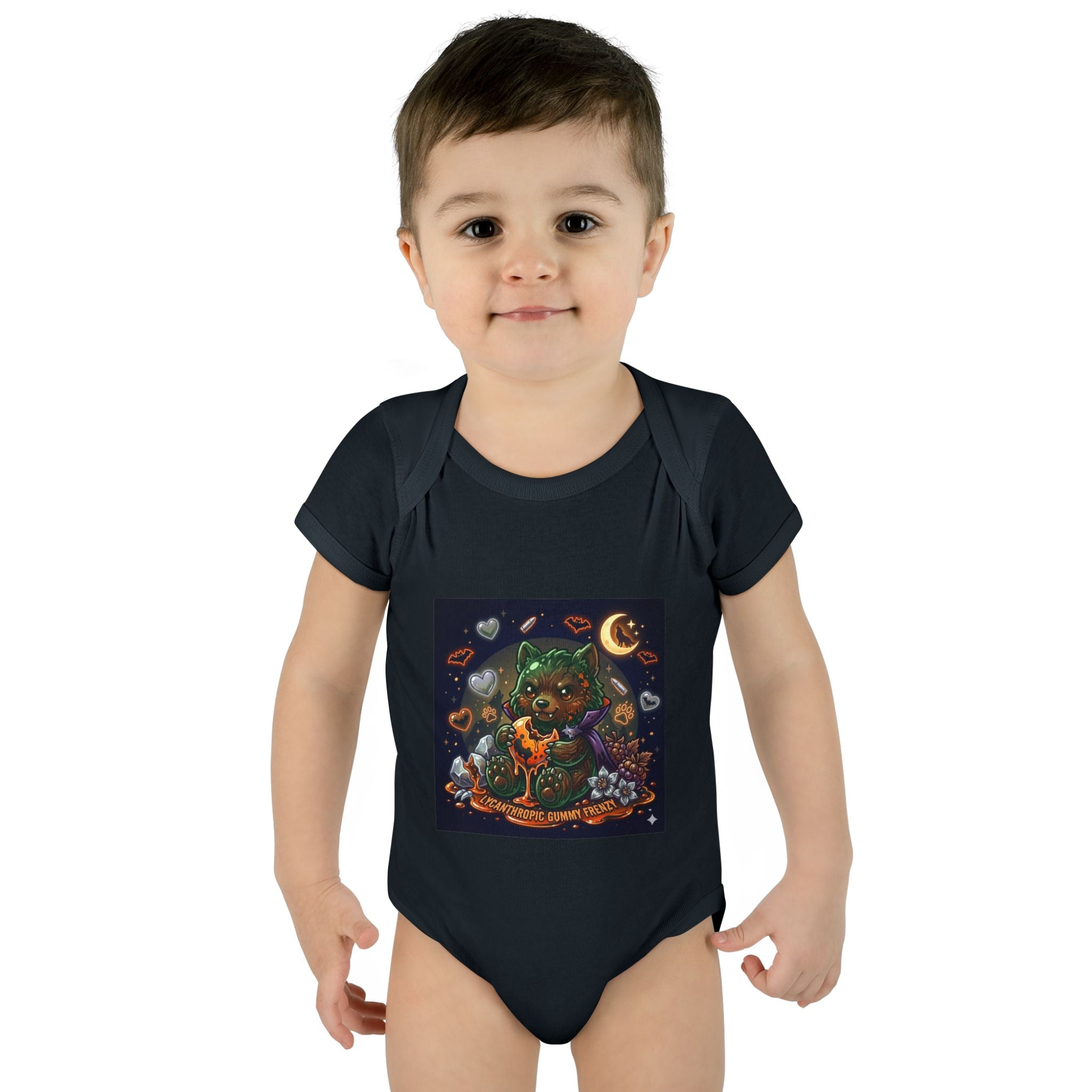 Baby Bodysuit — Cute Halloween Werewolf Gooey Bear