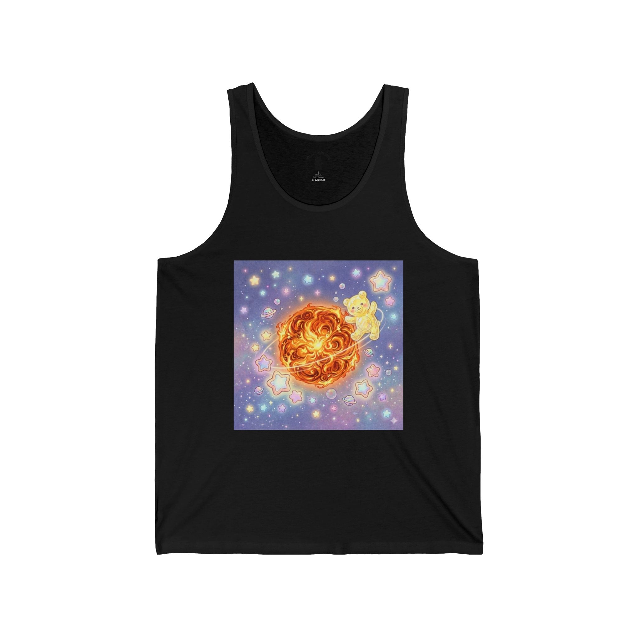 Shimmery Toasty Sun, Yellow Crystal Gooey Gummy Bear— Cute Celestial Summer Tee