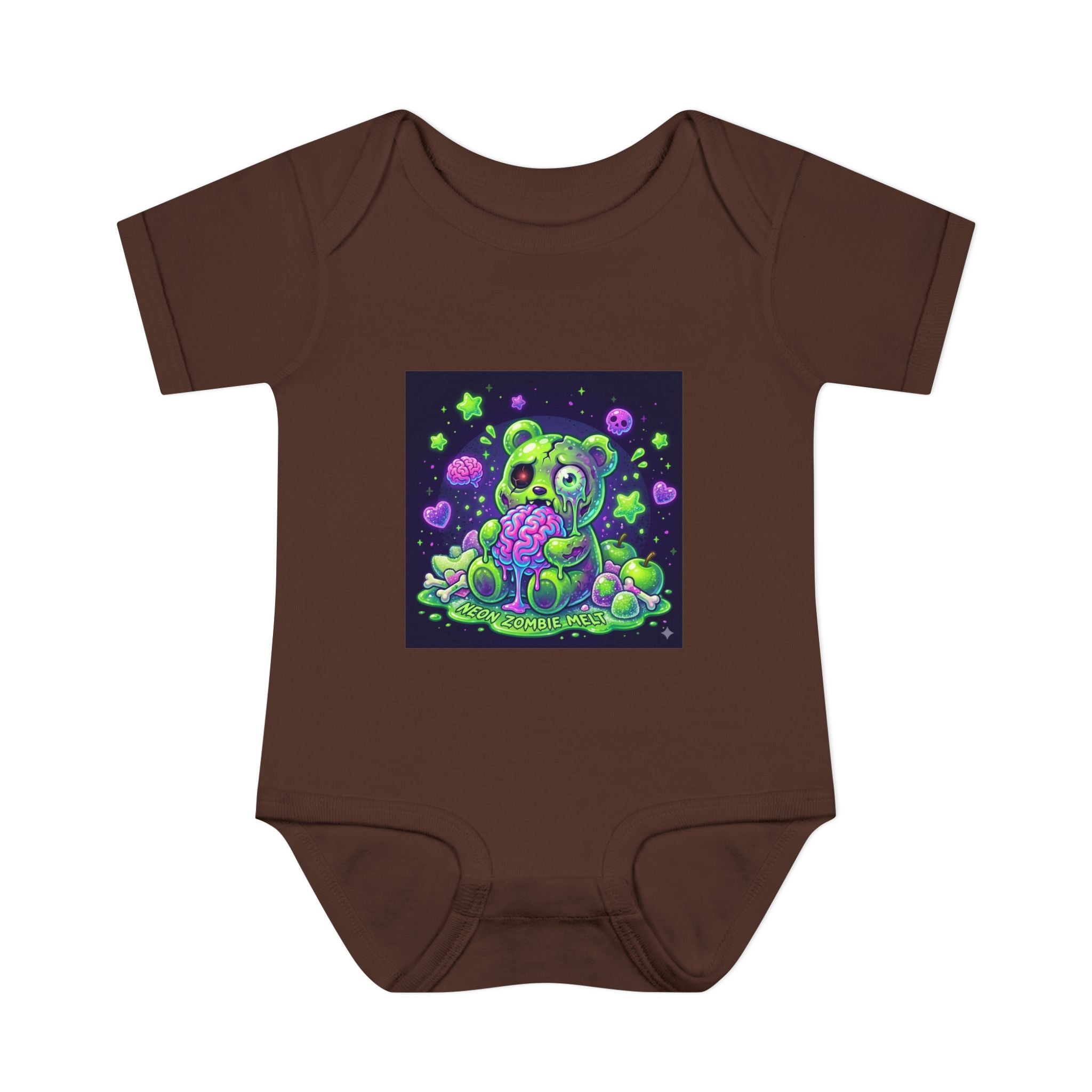 Baby Bodysuit — Neon Zombie Halloween Gooey Gummy Bear
