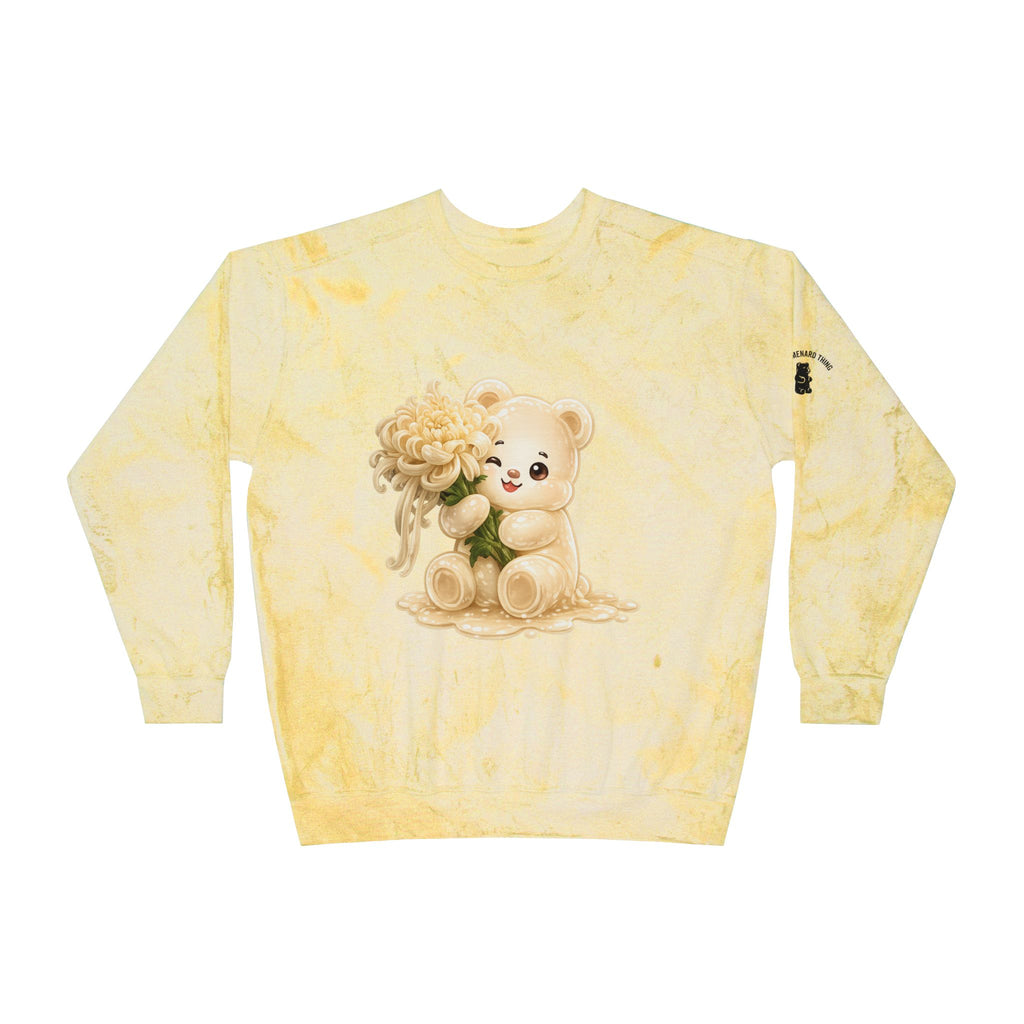 Cream Dream Chrysanthemum Blood, White Oozy Bear Gummies- Graphic Tie-Dye