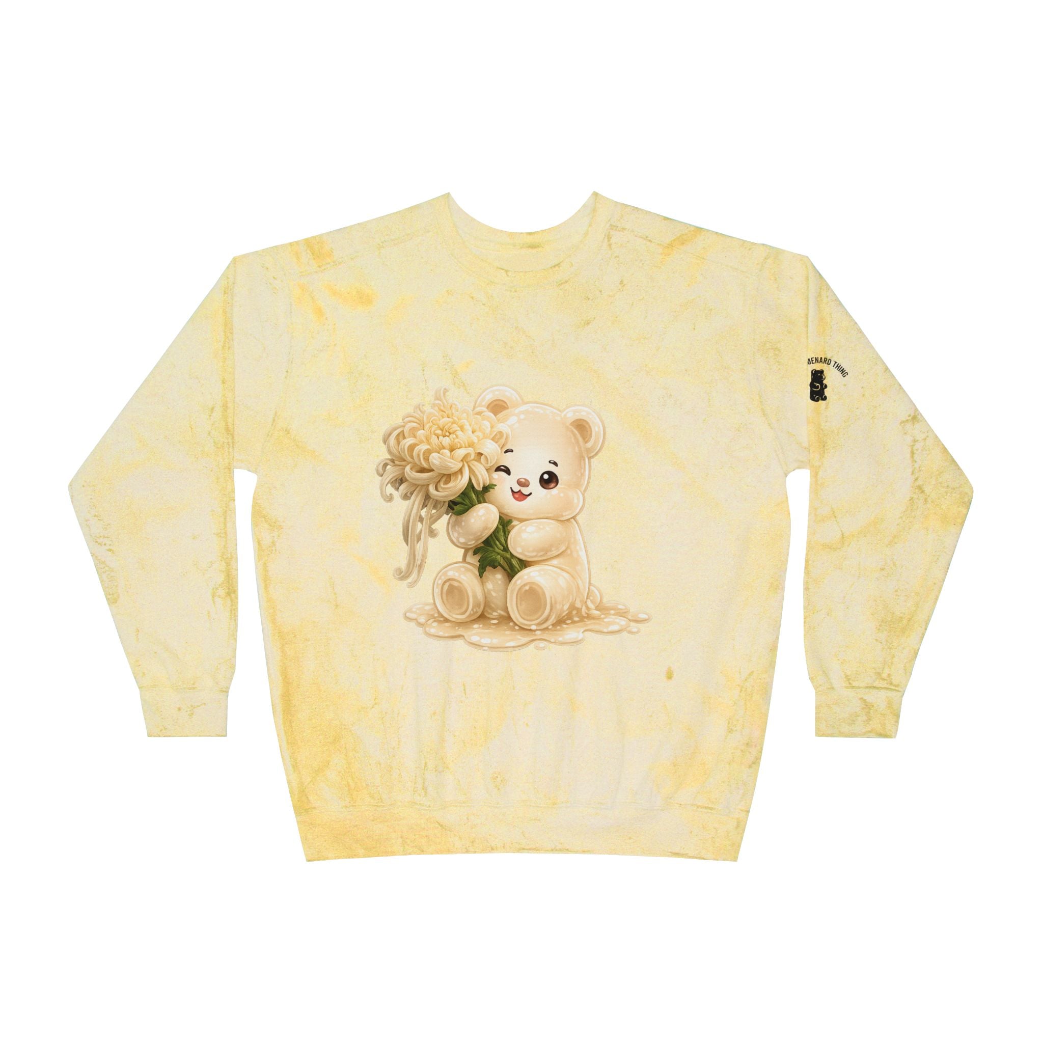 Cream Dream Chrysanthemum Blood, White Oozy Bear Gummies- Graphic Tie-Dye