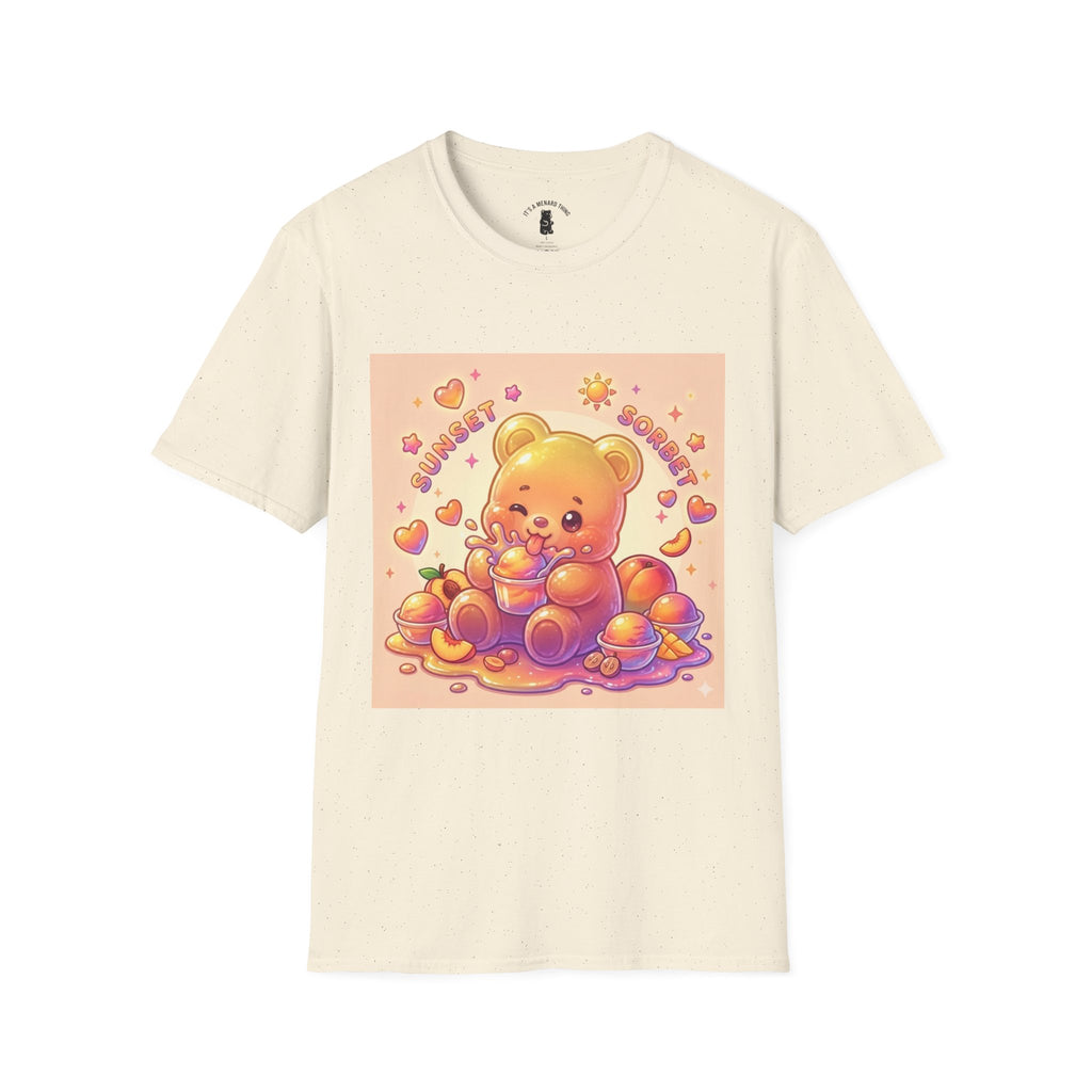 Cute Sunny Sunrise Sorbet Gooey Gummy Bear T-Shirt — Kawaii Graphic Tee