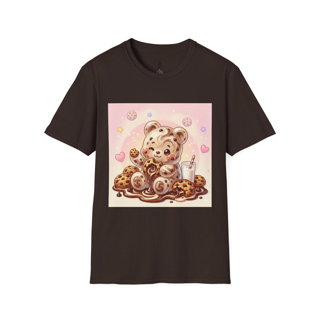 Cookies and Milk, Fudge Gooey Gummy Bear — Kawaii Graphic T-Shirt