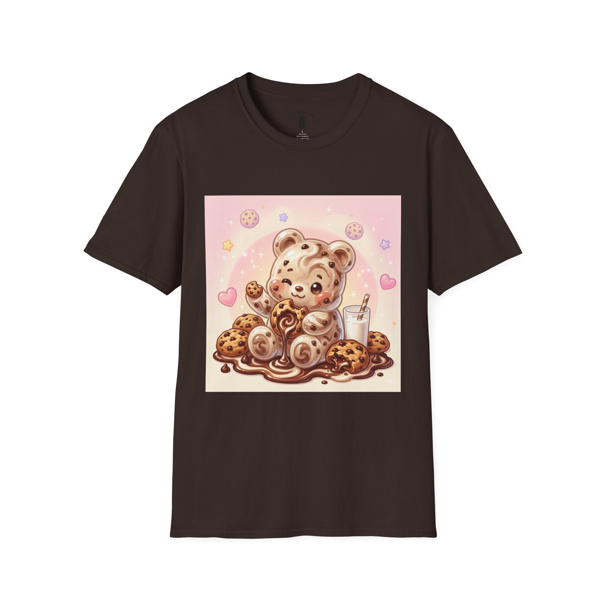 Cookies and Milk, Fudge Gooey Gummy Bear — Kawaii Graphic T-Shirt