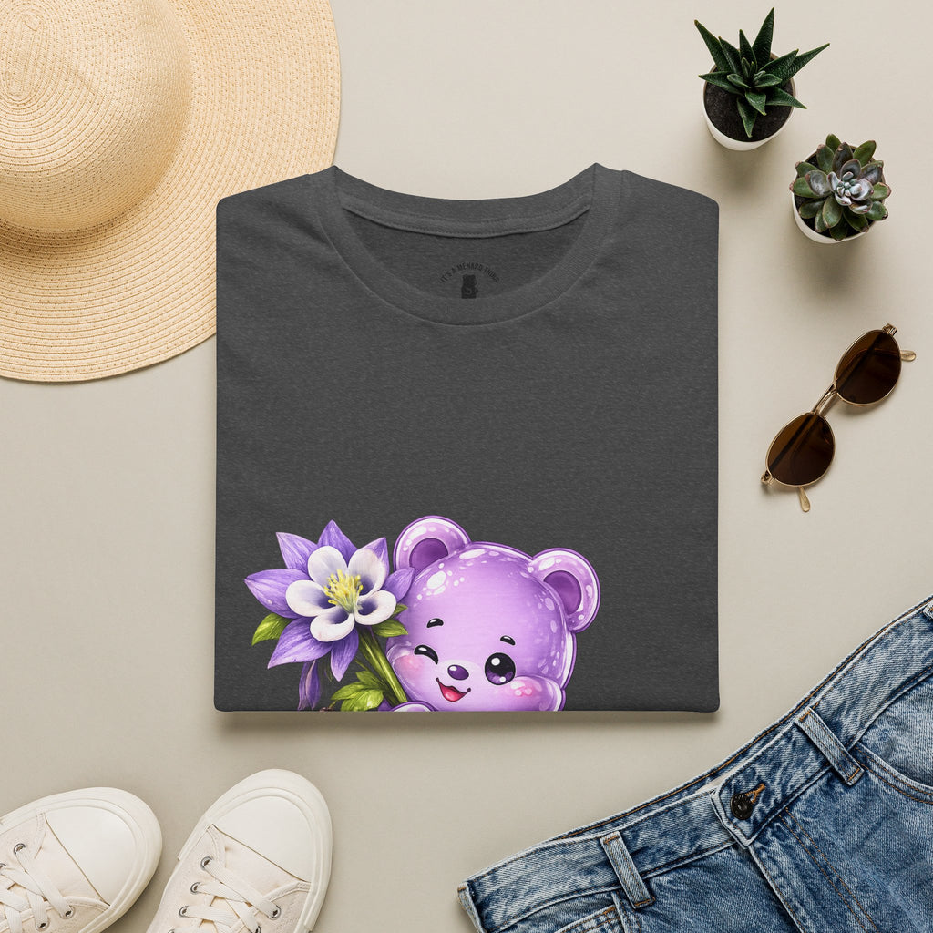 Pretty Purple Flower, Special Oozy Bear Gummy- Graphic Shirt