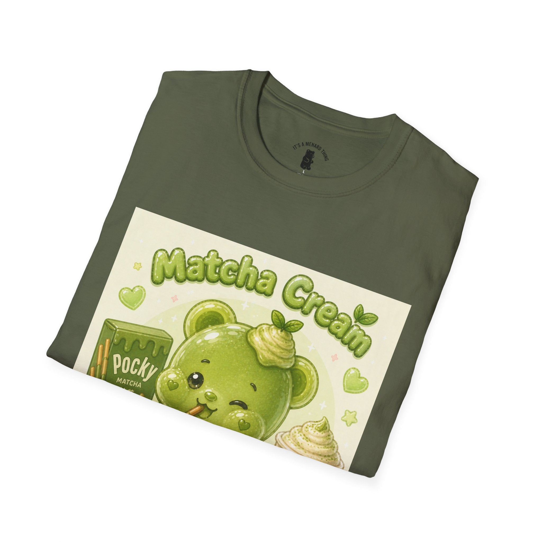 Matcha Cream Gooey Gummy Bear — Cute Green Tea Kawaii Graphic Tee