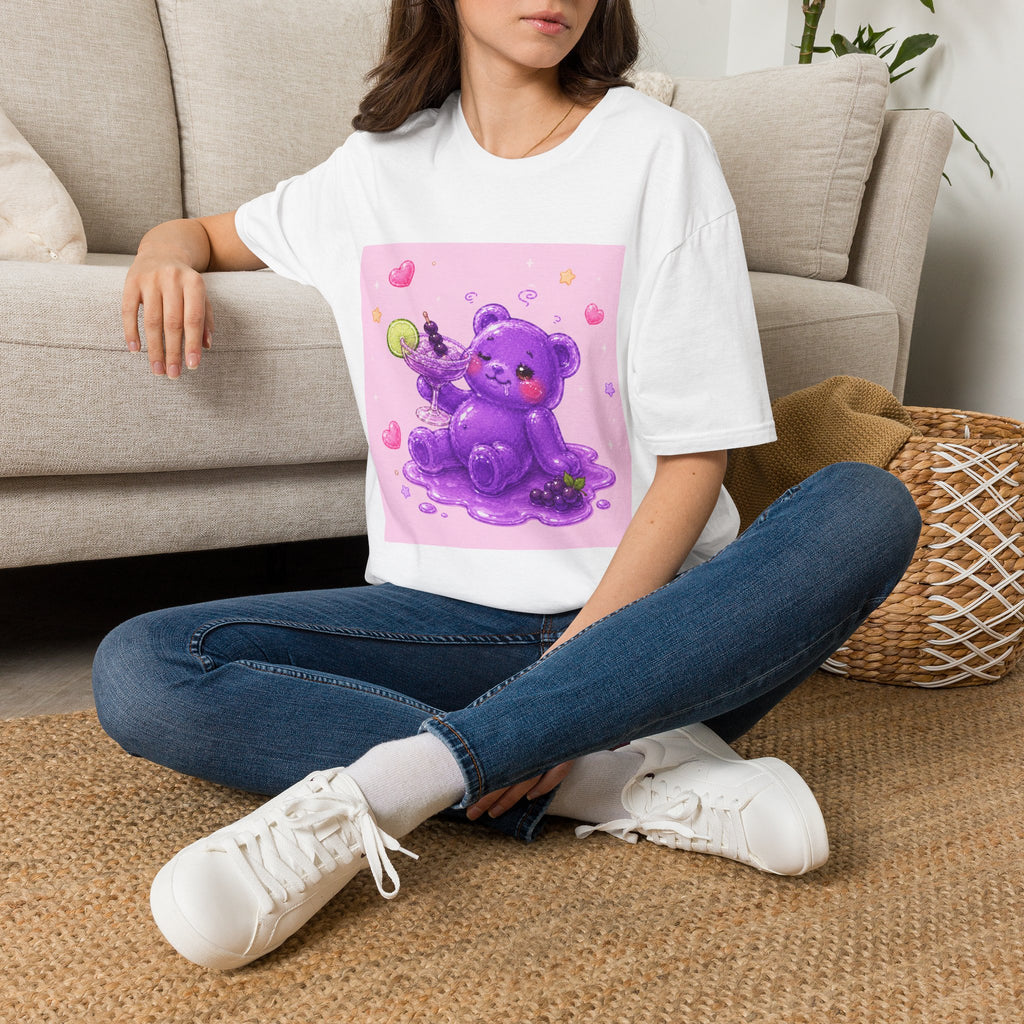 Special Wine to Dine, Purple Oozy Boozy Gummy Drinking Pal- Kawaii Graphic Shirt