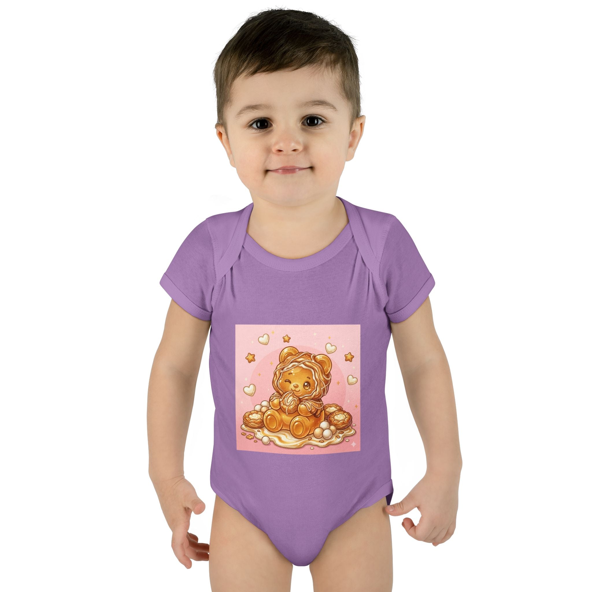 Cheese Danish Gooey Gummy bear in Puff PJs- Baby Onesie