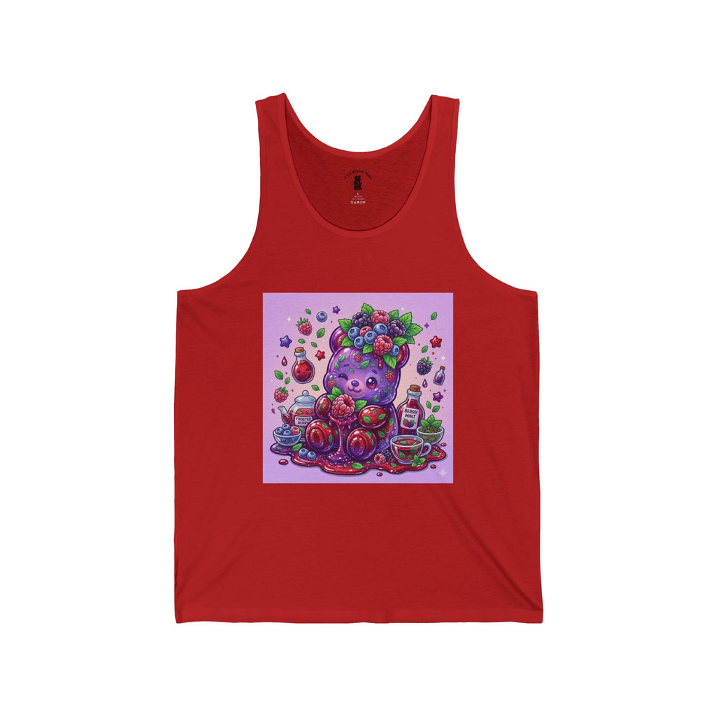 Mixed Warm Mint Berry Chai, Exotic Gooey Gummy Bear- Kawaii Graphic Tank Top