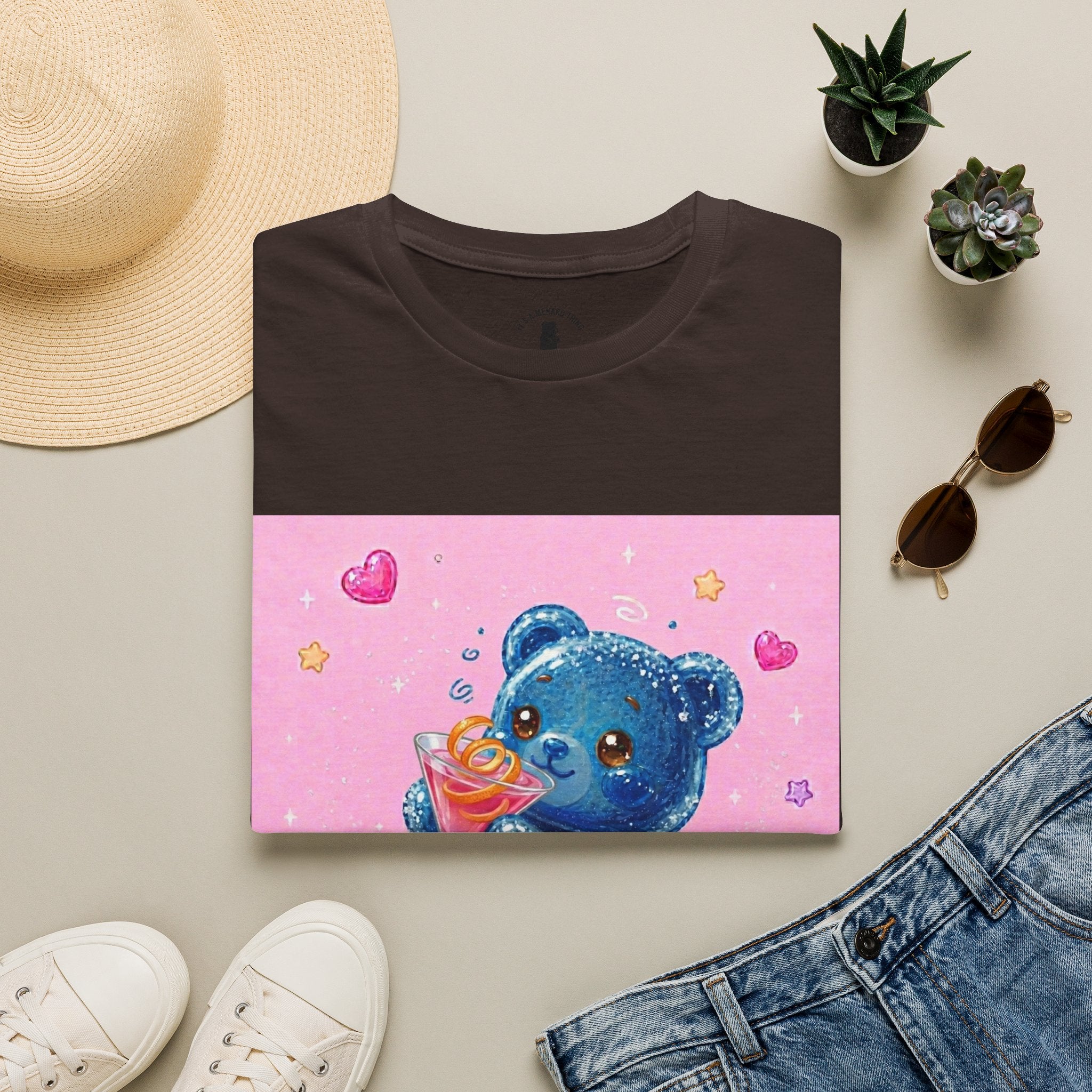 Special Cosmo Delight, Blue Oozy Boozy Gummy Bear Drinking Pal- Graphic Shirt
