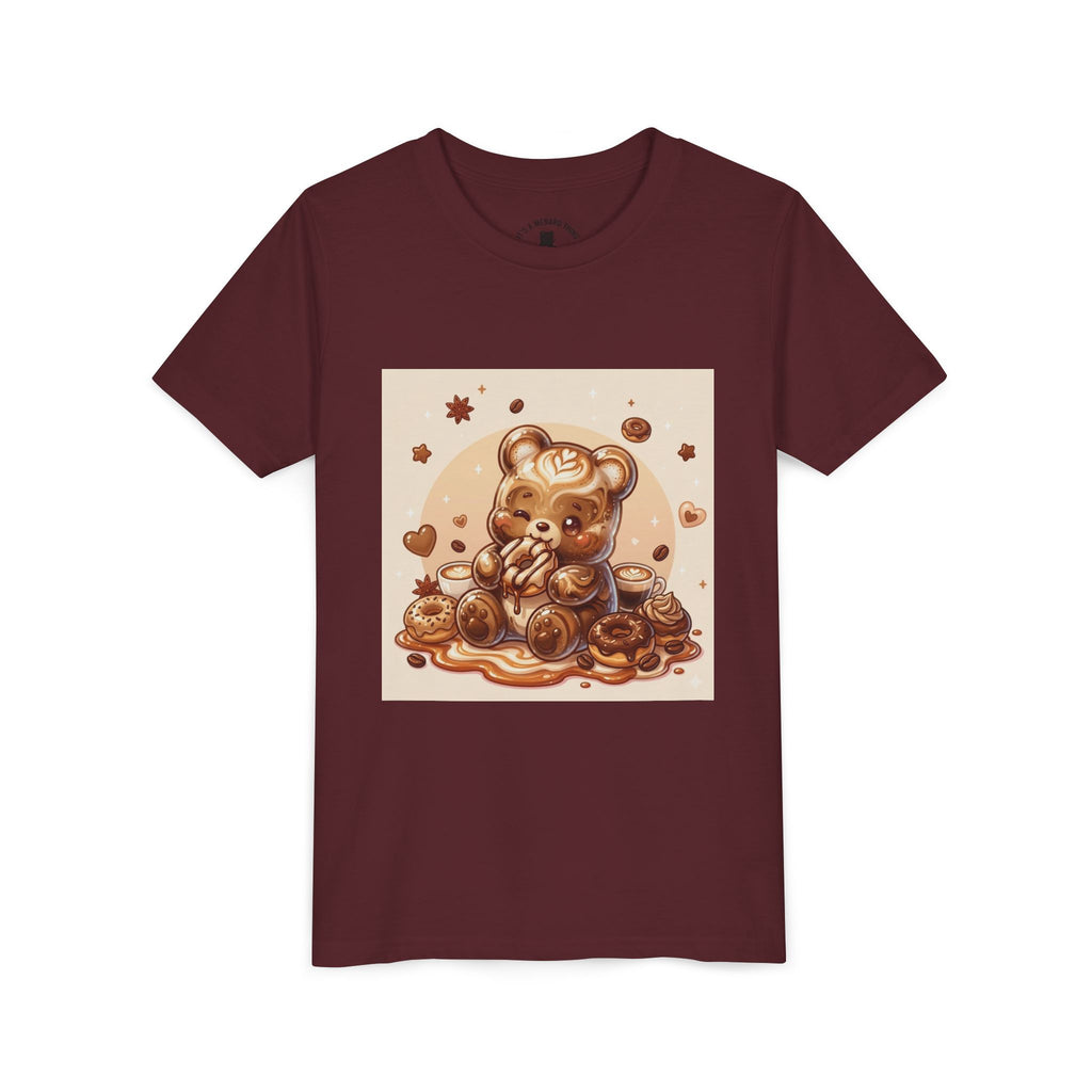 Coffee & Donuts Gooey Gummy Bear Graphic Kids Shirt